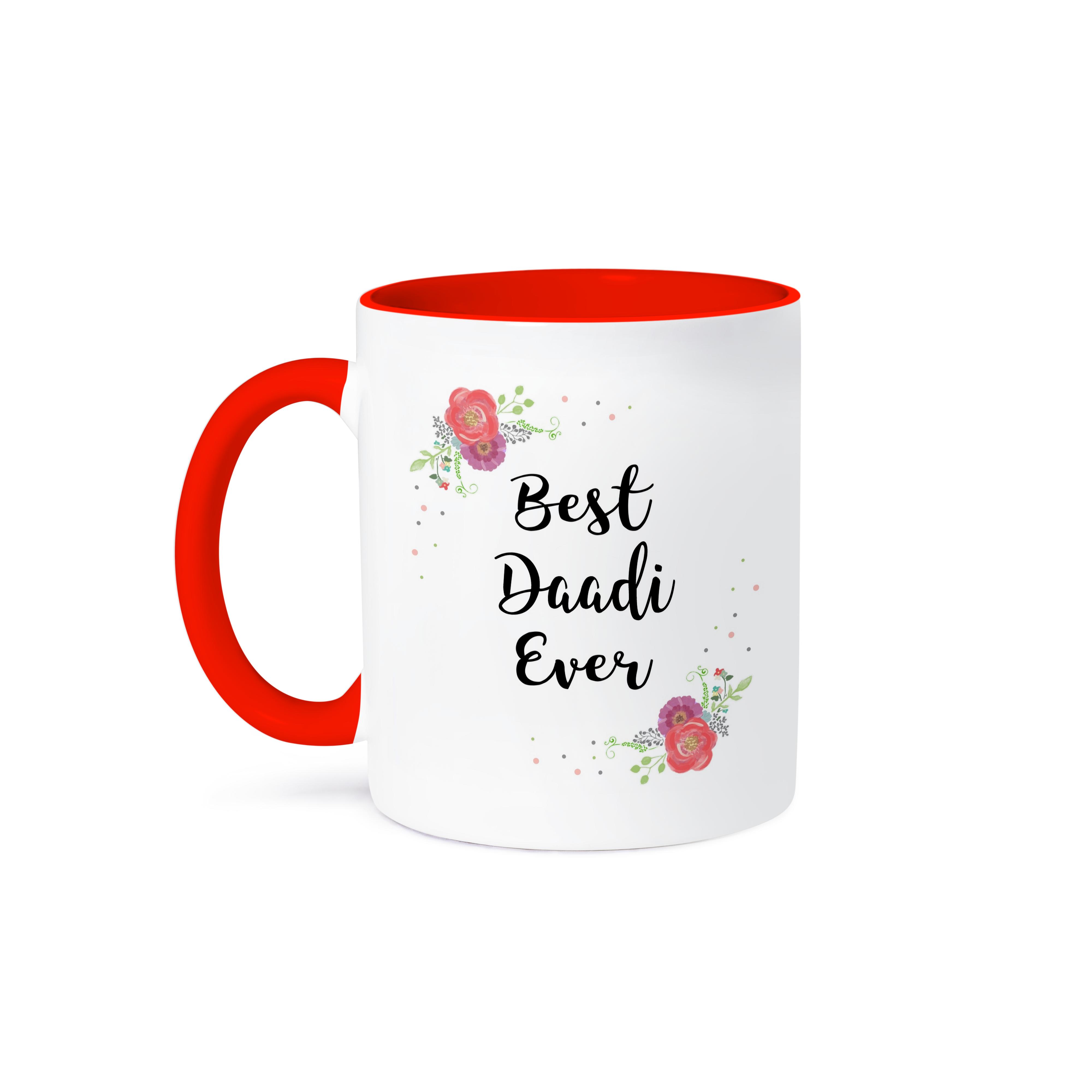 3dRose, Floral Best Daadi Ever pretty watercolor pink flowers Grandma love, Mug - Imagen 8 de 99