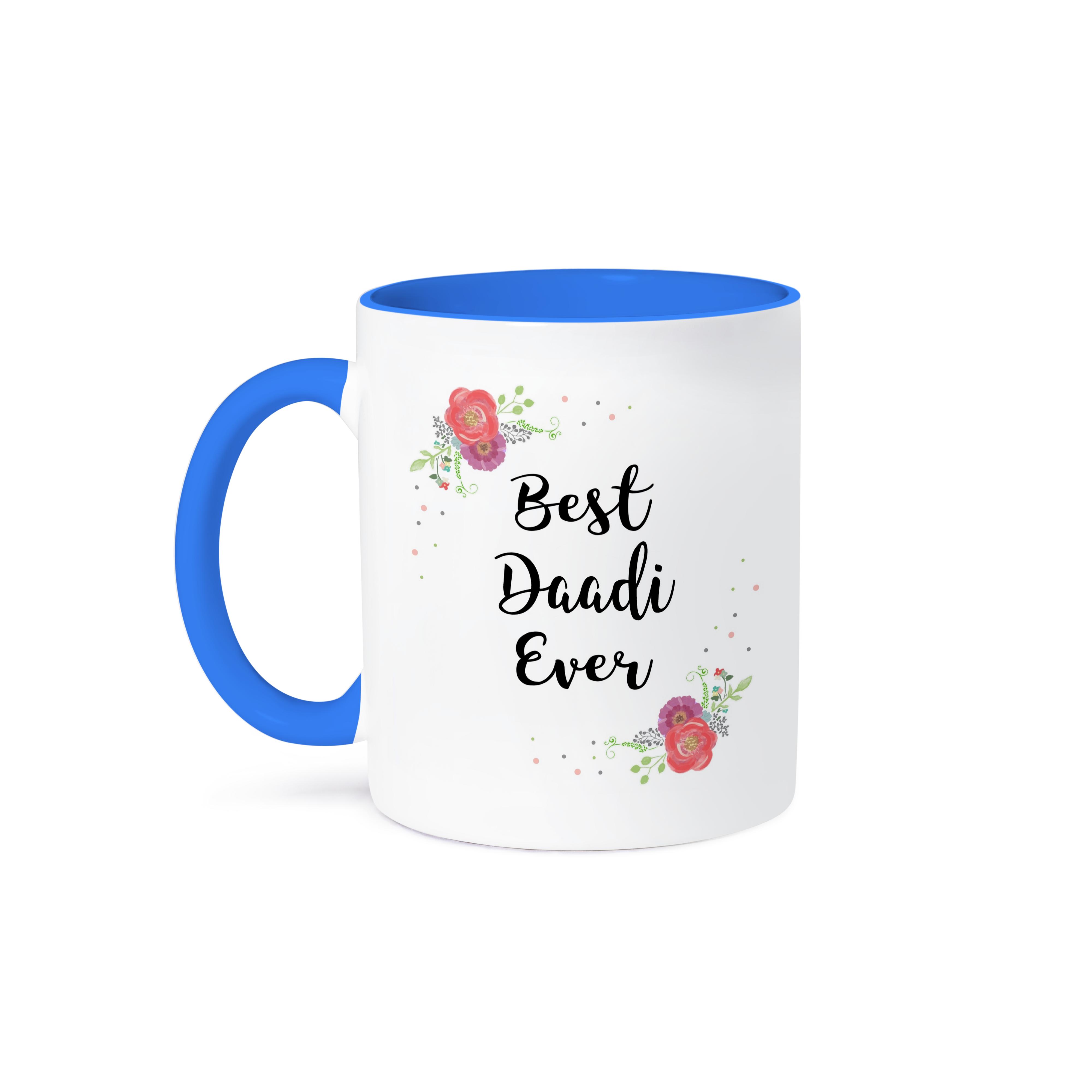 3dRose, Floral Best Daadi Ever pretty watercolor pink flowers Grandma love, Mug - Imagen 50 de 99