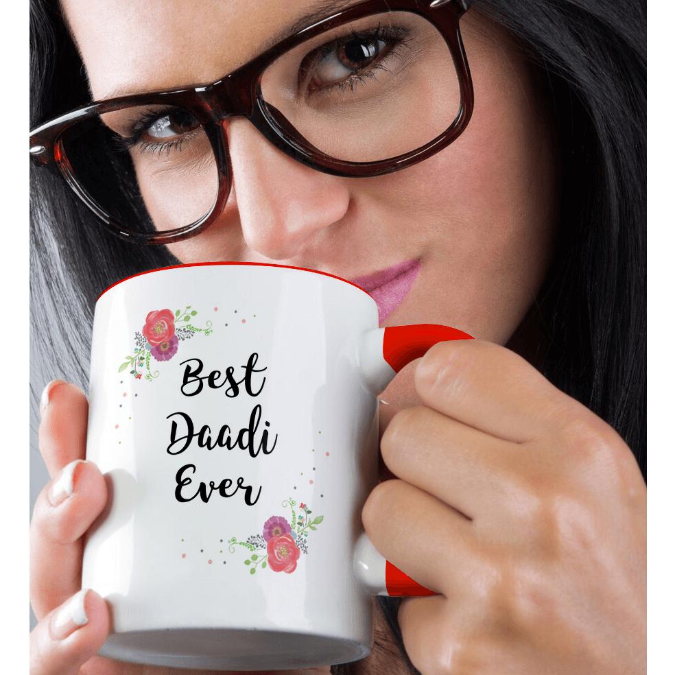 3dRose, Floral Best Daadi Ever pretty watercolor pink flowers Grandma love, Mug - Imagen 9 de 99