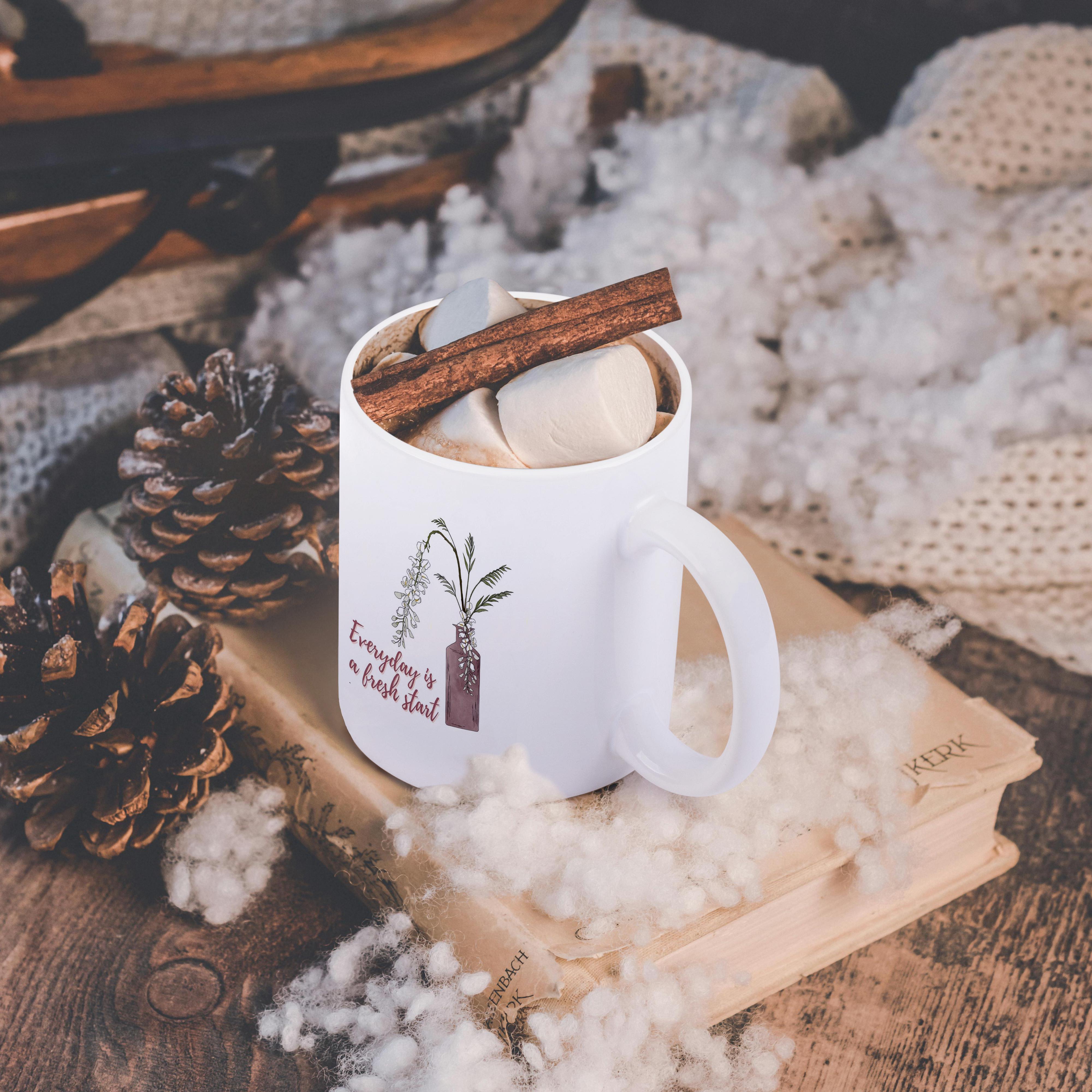 3dRose, Positive Quotes everyday is a fresh start, Mug - Bild 19 von 99