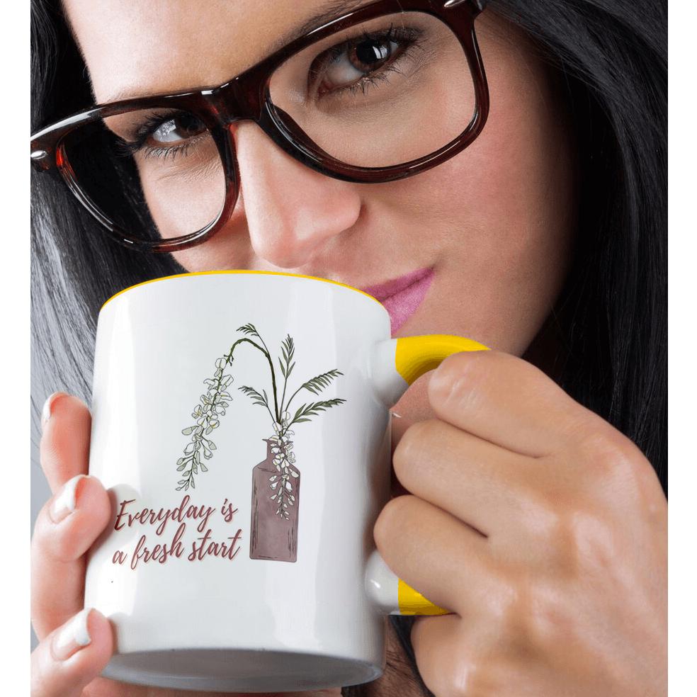 3dRose, Positive Quotes everyday is a fresh start, Mug - Bild 9 von 99