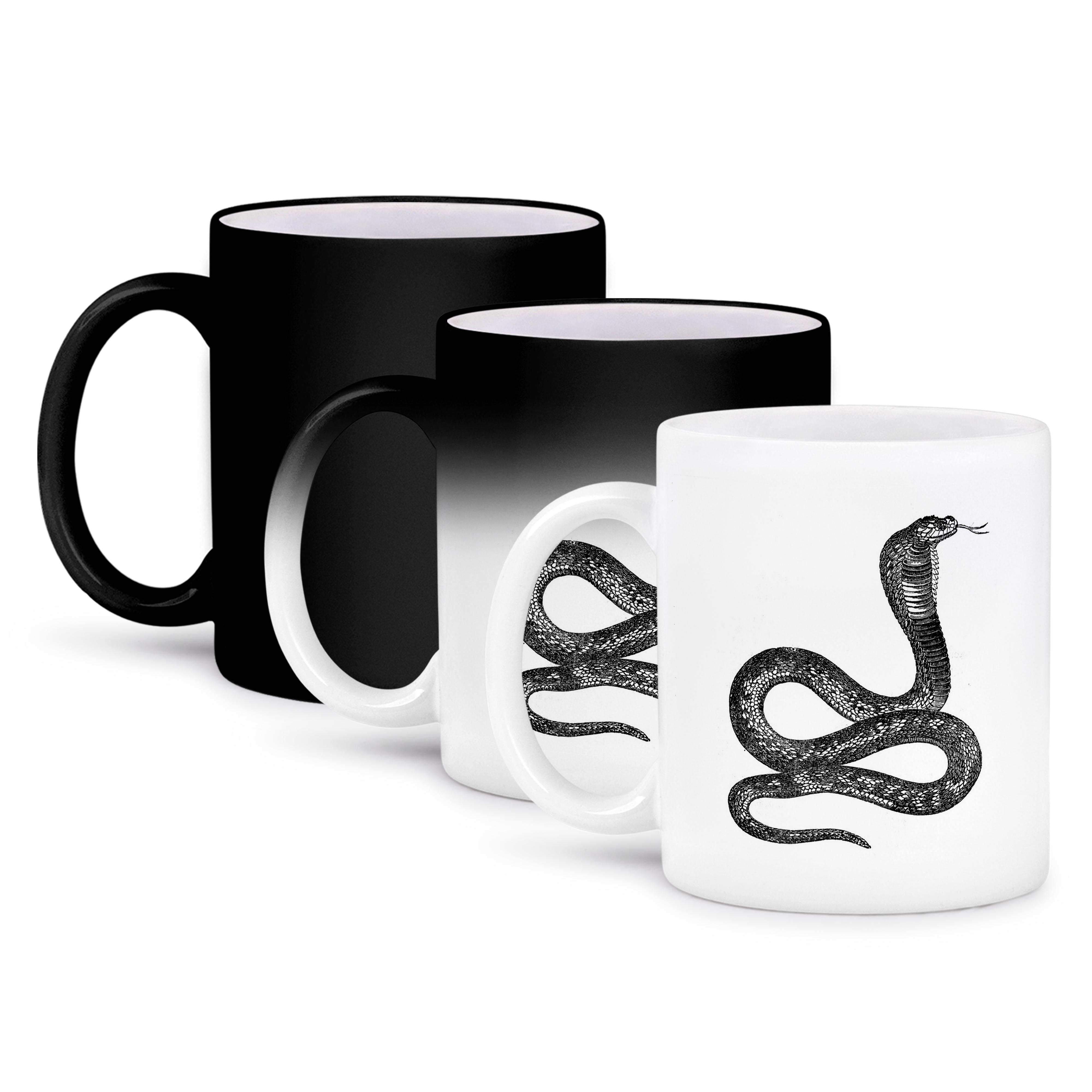 3dRose, Black and White Vintage Cobra Snake, Mug - Picture 57 of 99