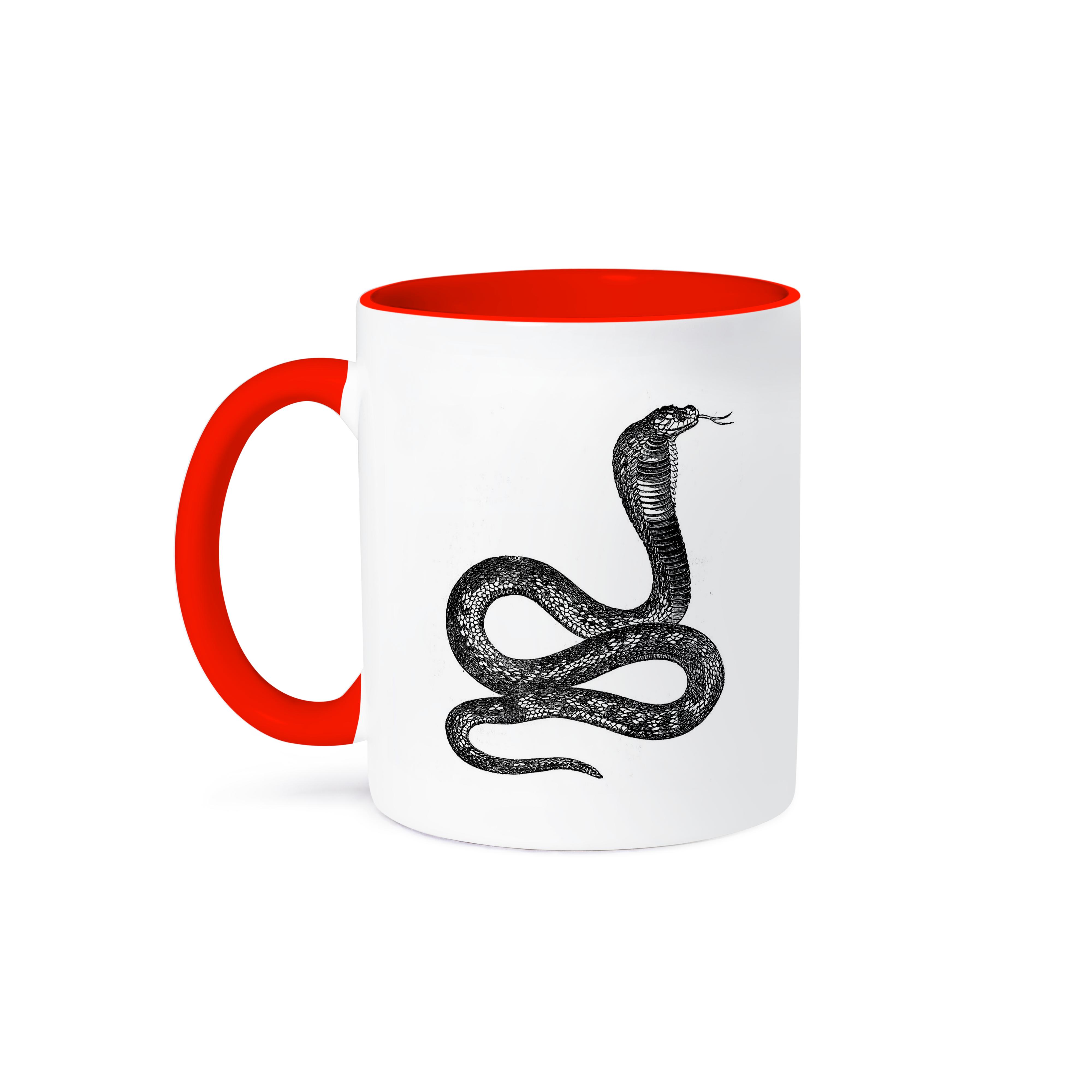 3dRose, Black and White Vintage Cobra Snake, Mug - Picture 8 of 99