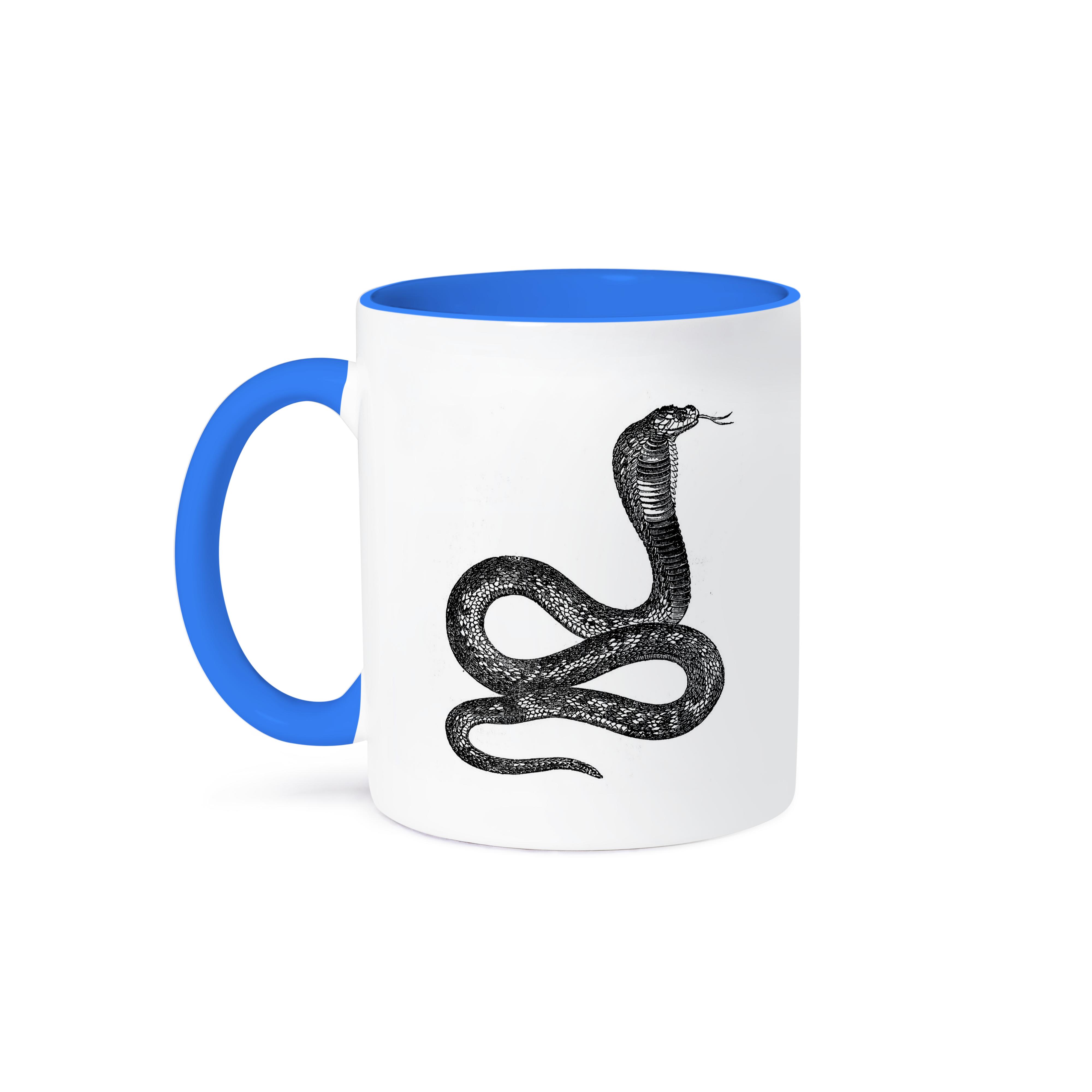 3dRose, Black and White Vintage Cobra Snake, Mug - Picture 50 of 99