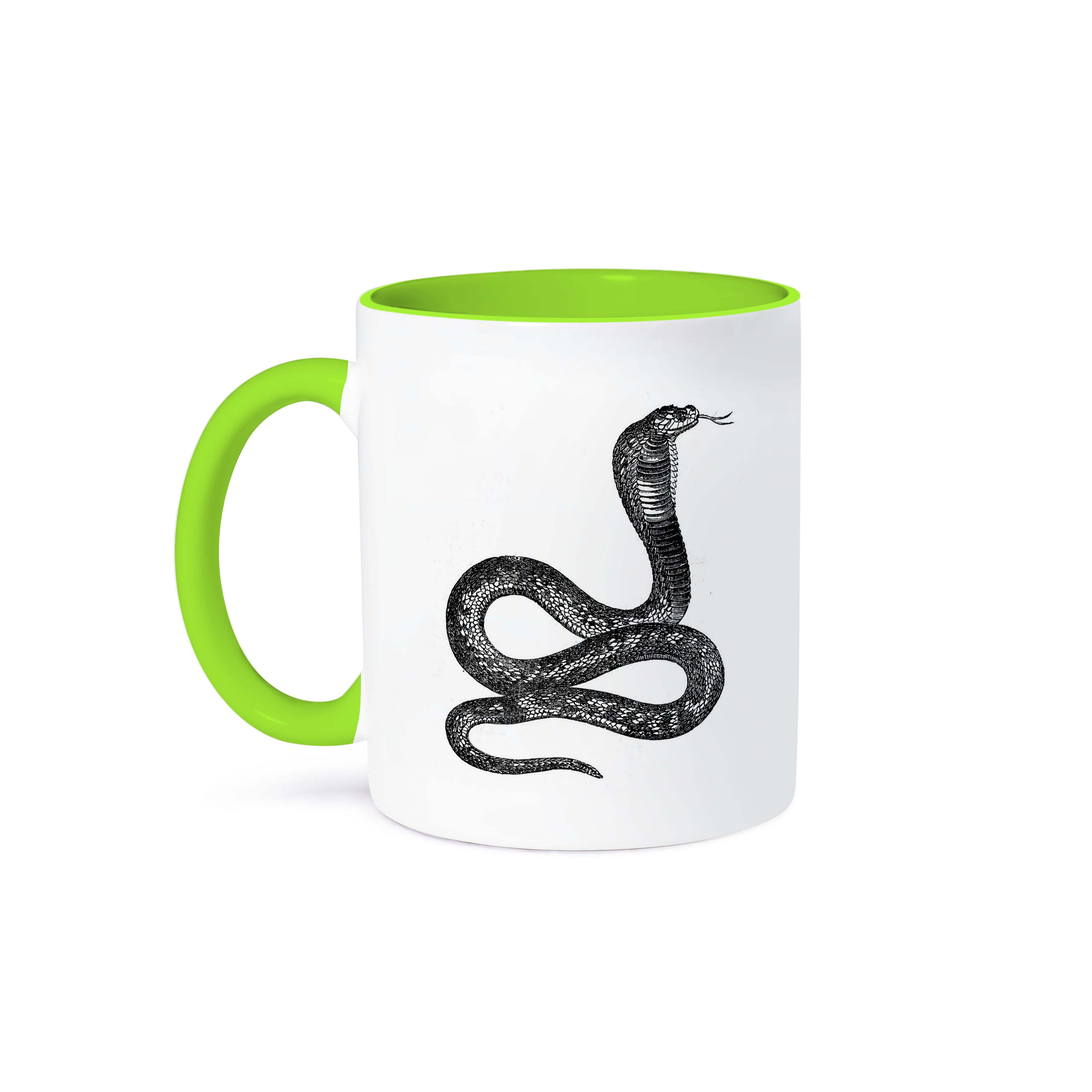 3dRose, Black and White Vintage Cobra Snake, Mug - Picture 79 of 99
