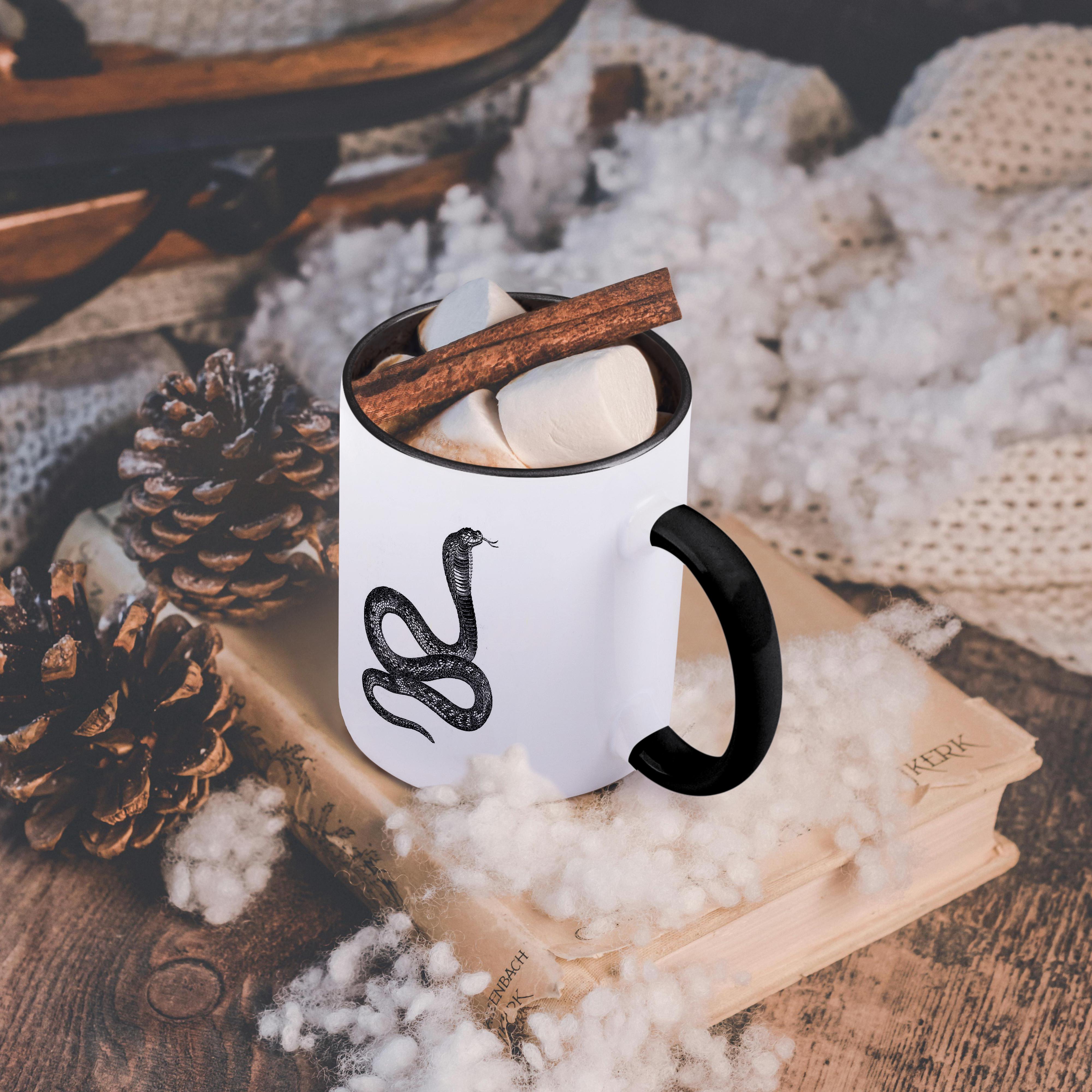 3dRose, Black and White Vintage Cobra Snake, Mug - Picture 19 of 99