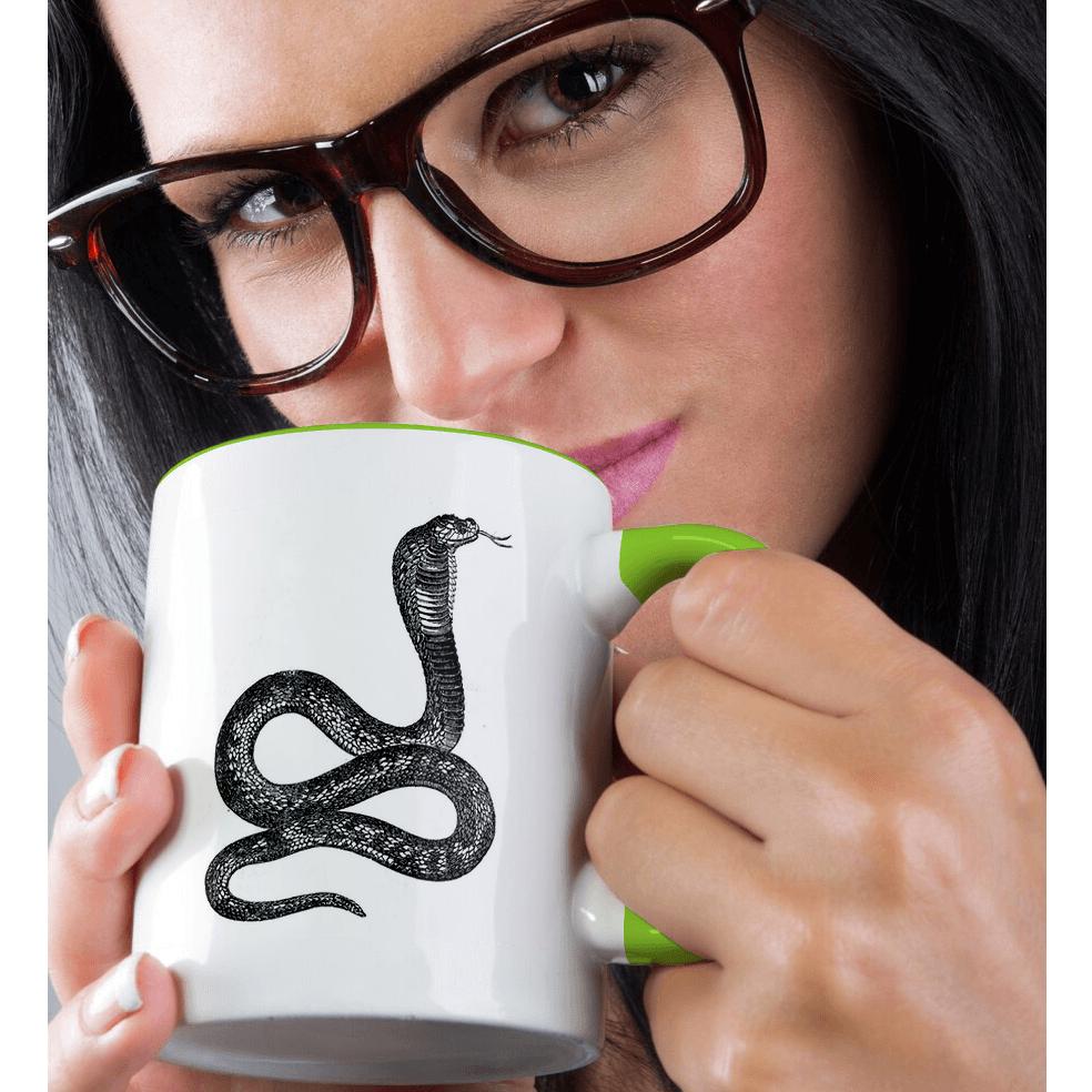 3dRose, Black and White Vintage Cobra Snake, Mug - Picture 80 of 99