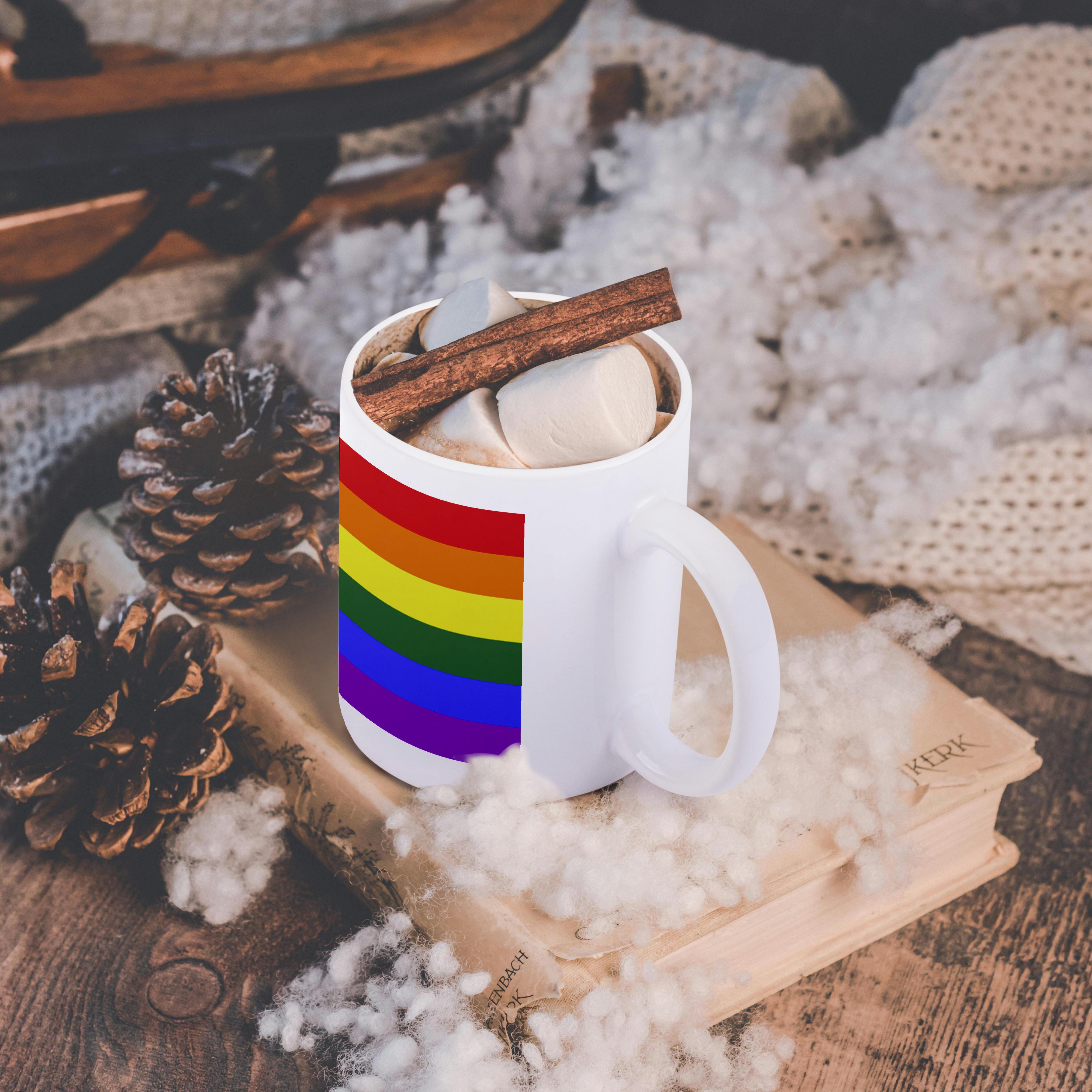 3dRose, Rainbow Flag Gay Lesbian Pride Icon, Mug - Picture 33 of 99