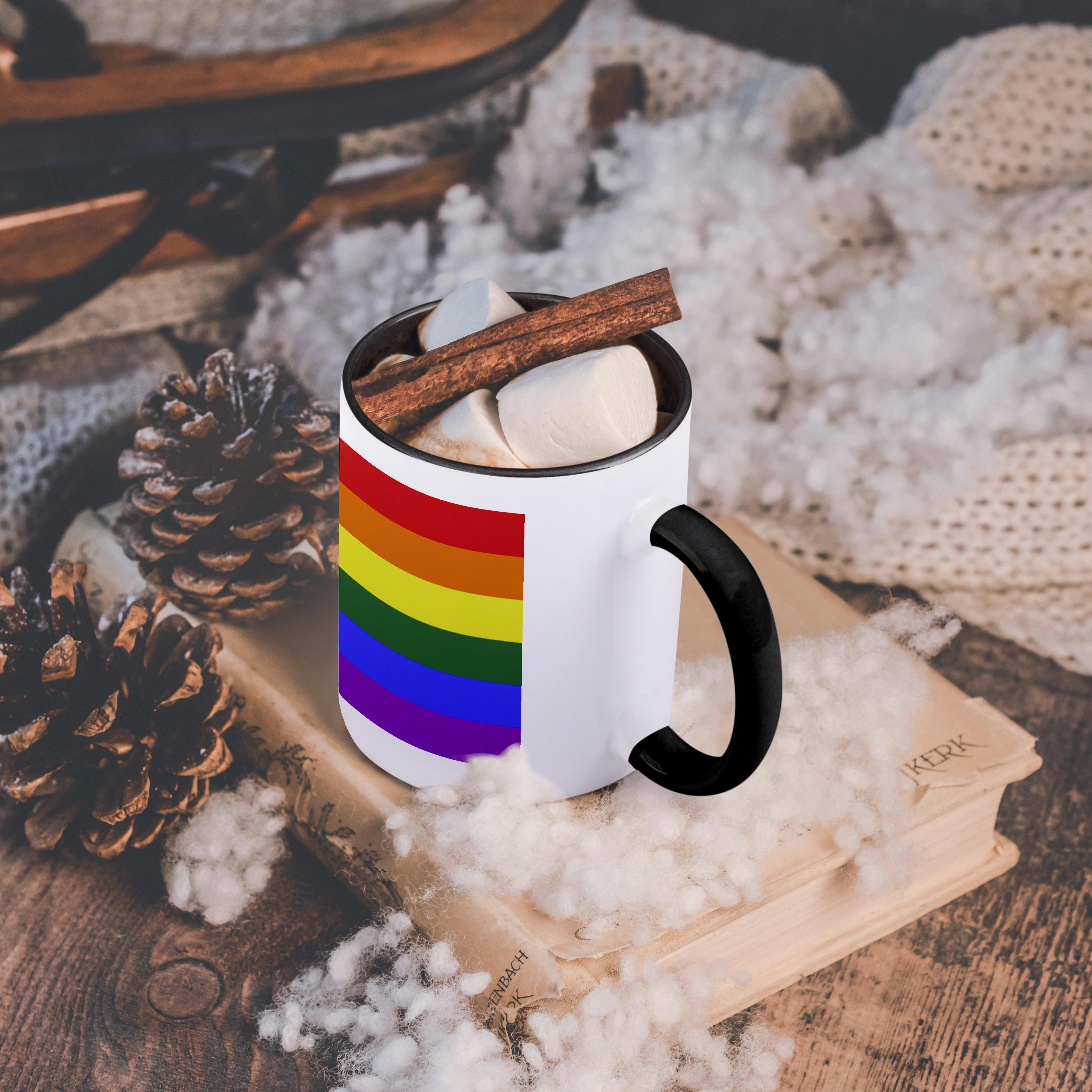 3dRose, Rainbow Flag Gay Lesbian Pride Icon, Mug - Picture 19 of 99