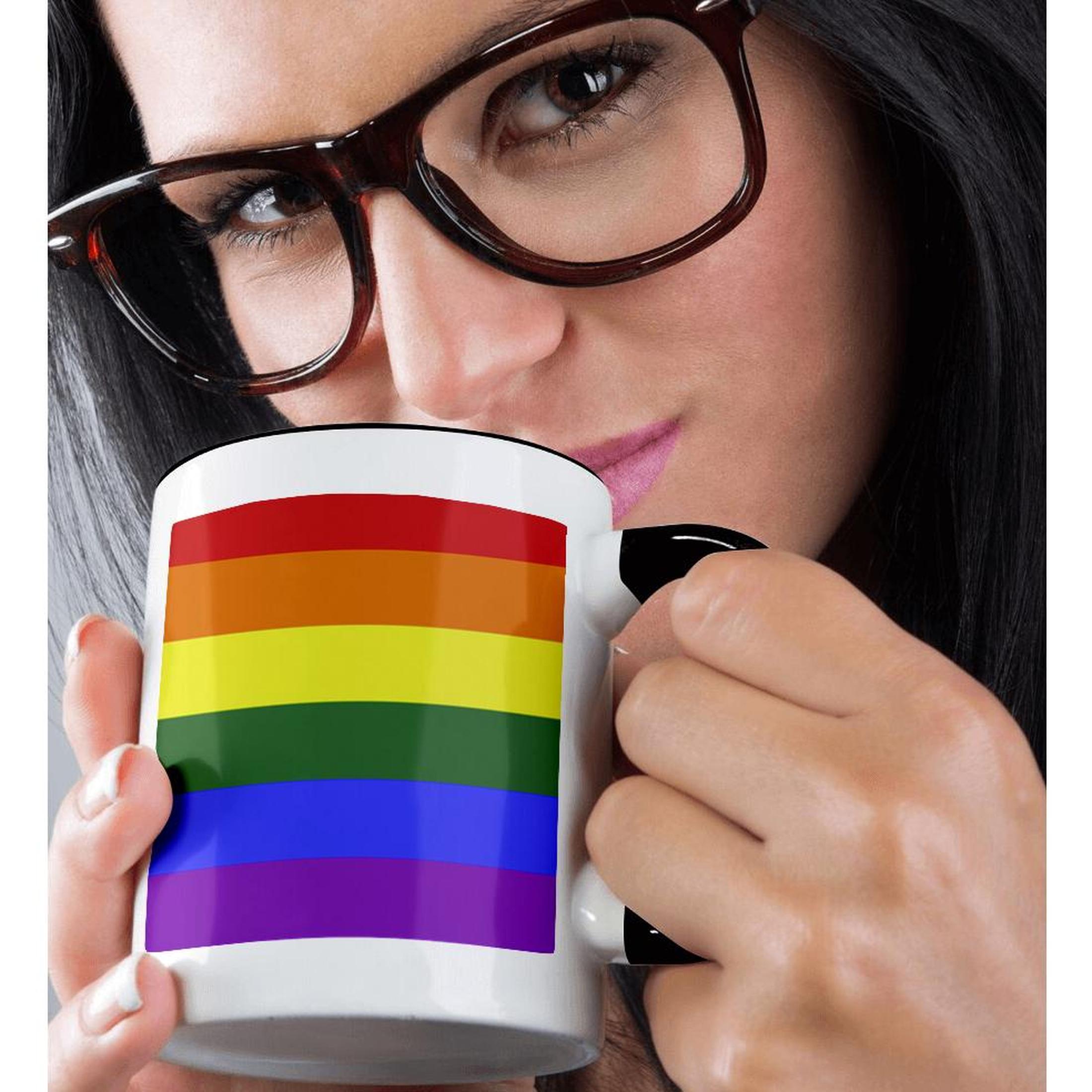 3dRose, Rainbow Flag Gay Lesbian Pride Icon, Mug - Picture 16 of 99