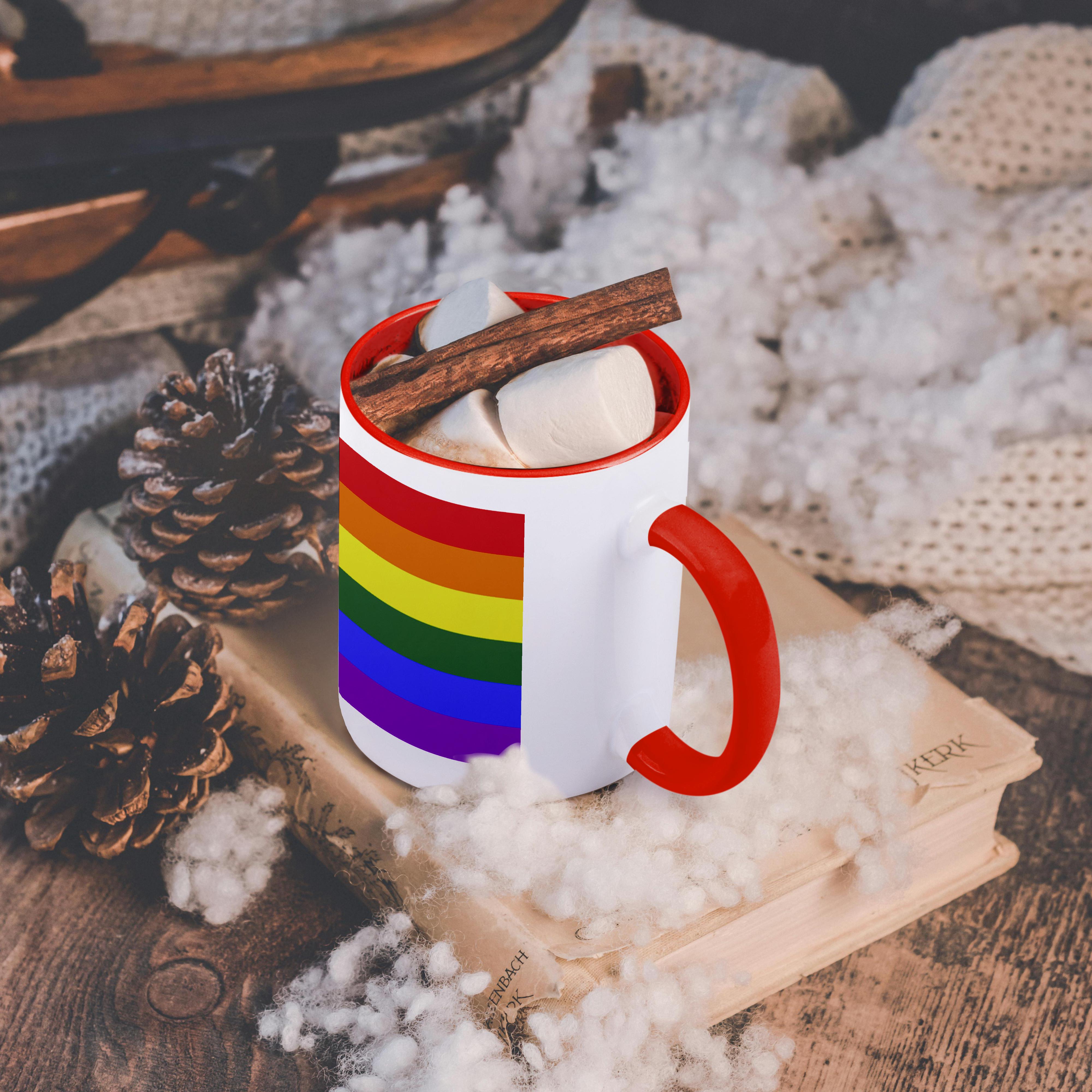 3dRose, Rainbow Flag Gay Lesbian Pride Icon, Mug - Picture 12 of 99