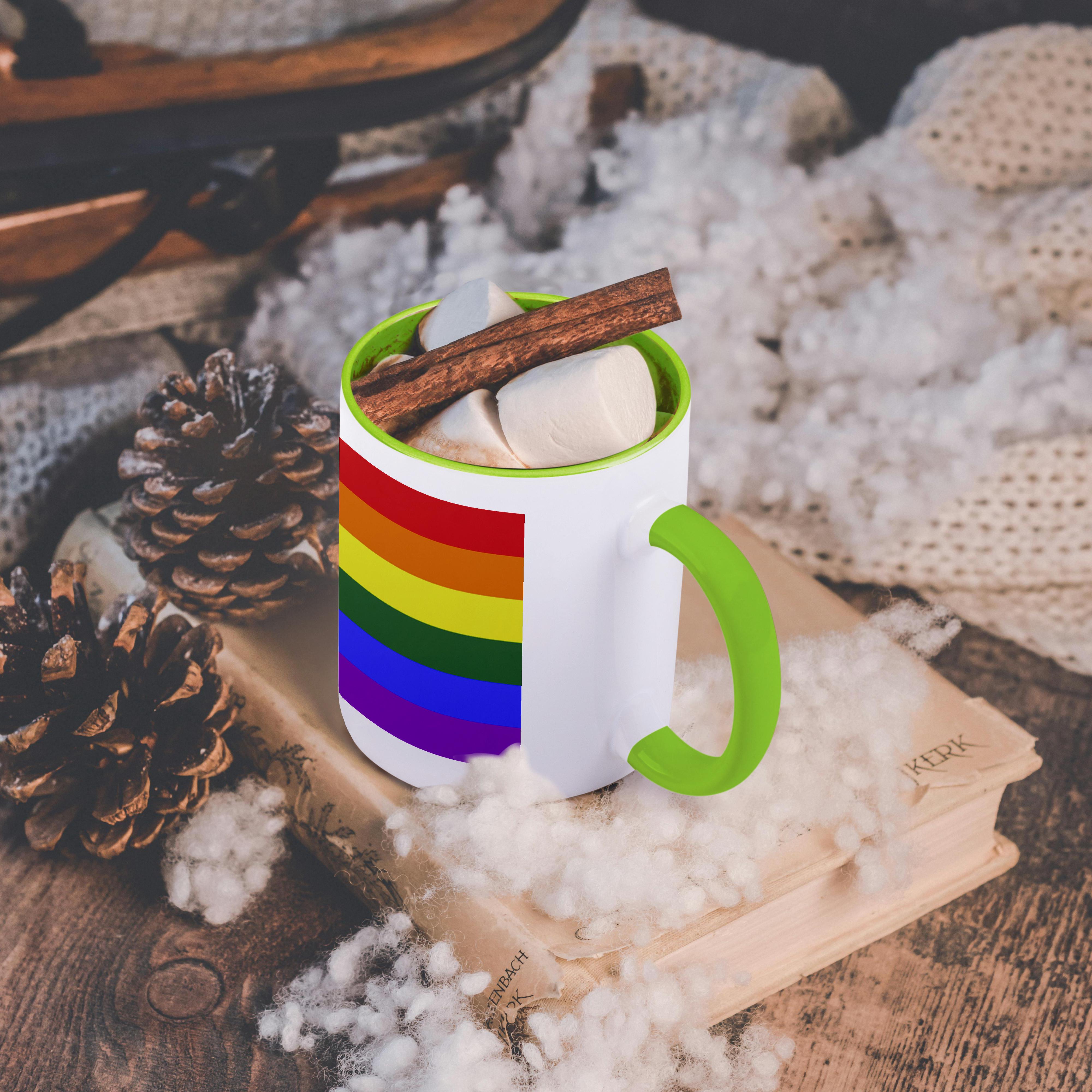 3dRose, Rainbow Flag Gay Lesbian Pride Icon, Mug - Picture 83 of 99