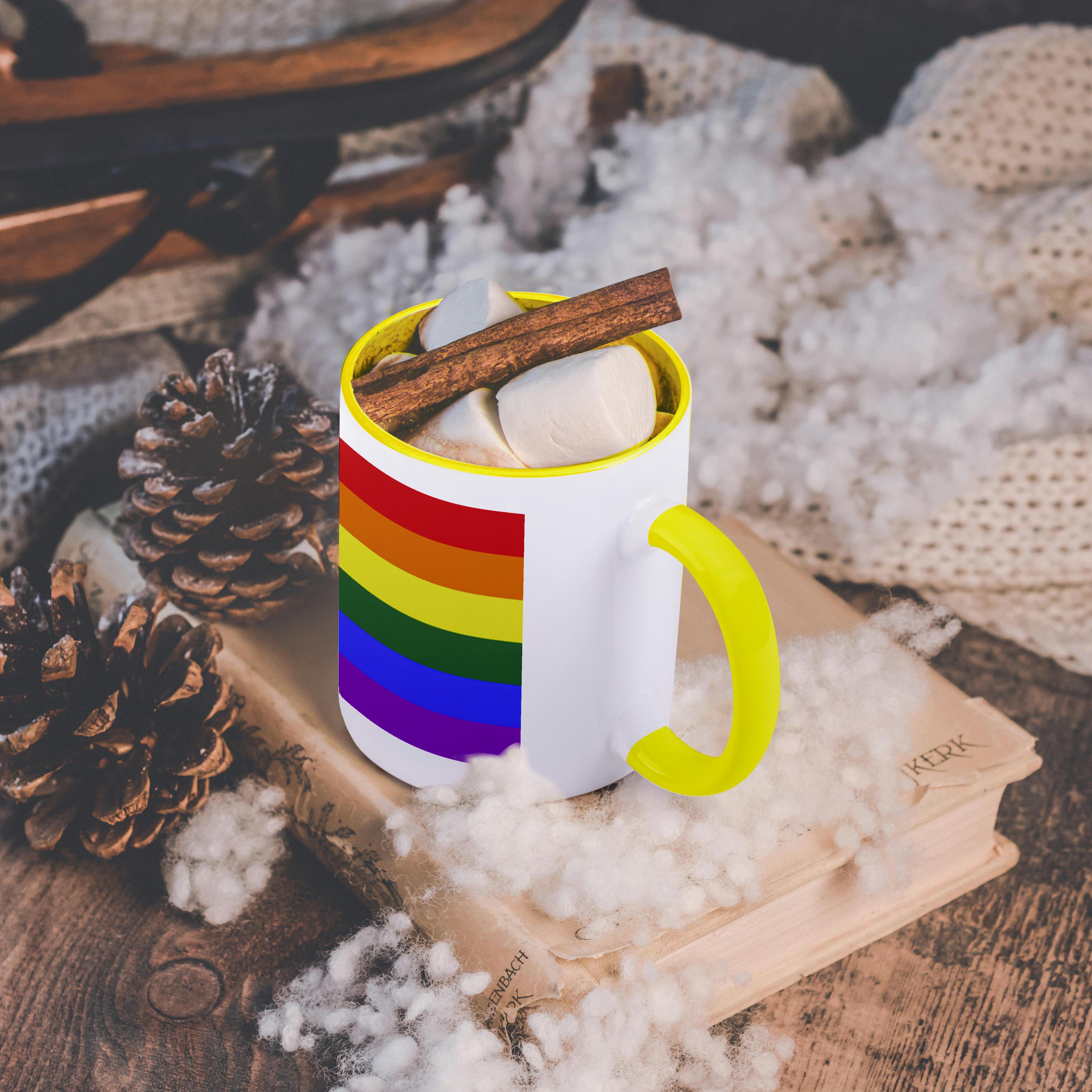 3dRose, Rainbow Flag Gay Lesbian Pride Icon, Mug - Picture 40 of 99