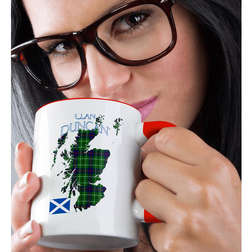 Tazza 3dRose, Contorno di Scozia con il tartan della famiglia del clan Duncan., - Foto 9 di 99