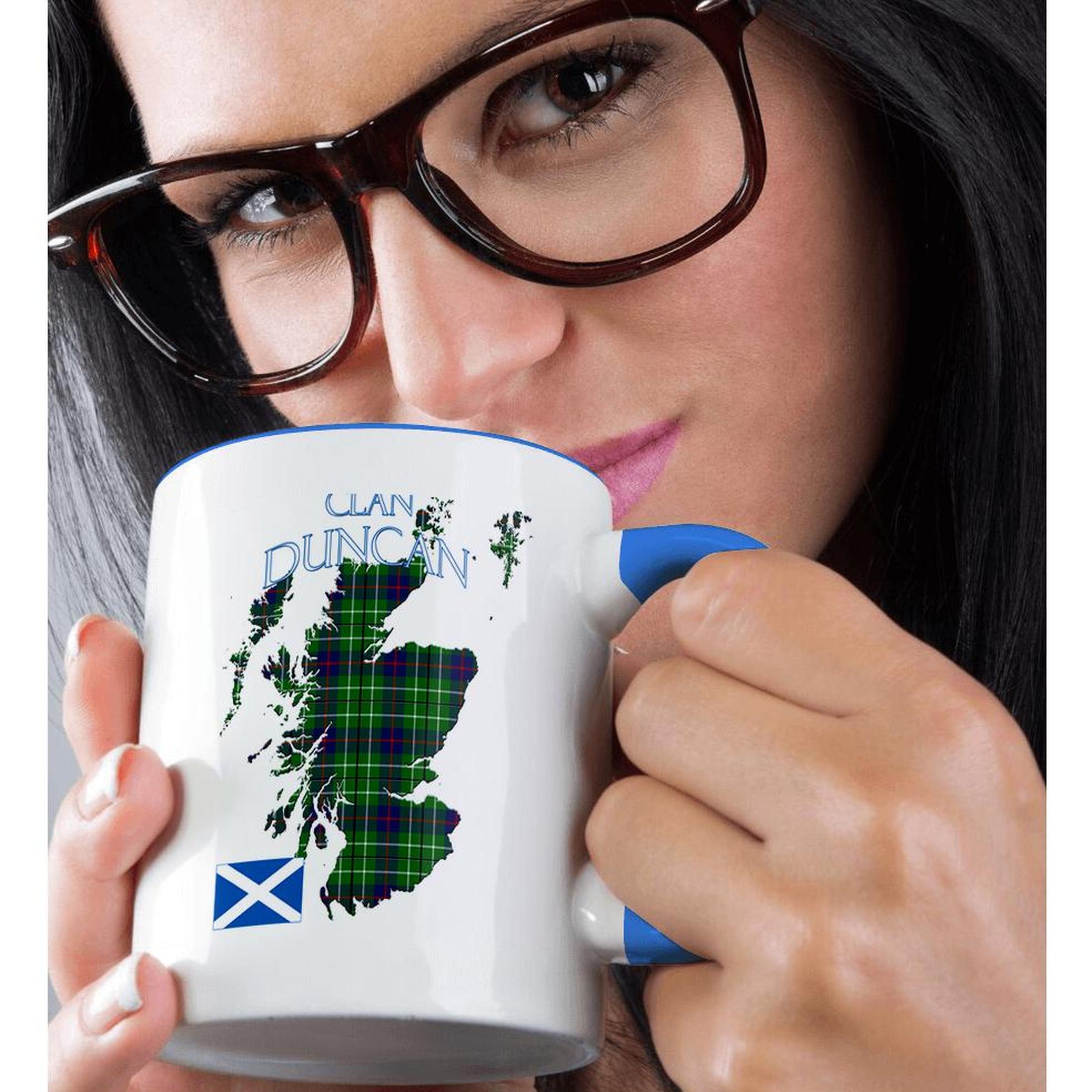 Tazza 3dRose, Contorno di Scozia con il tartan della famiglia del clan Duncan., - Foto 51 di 99