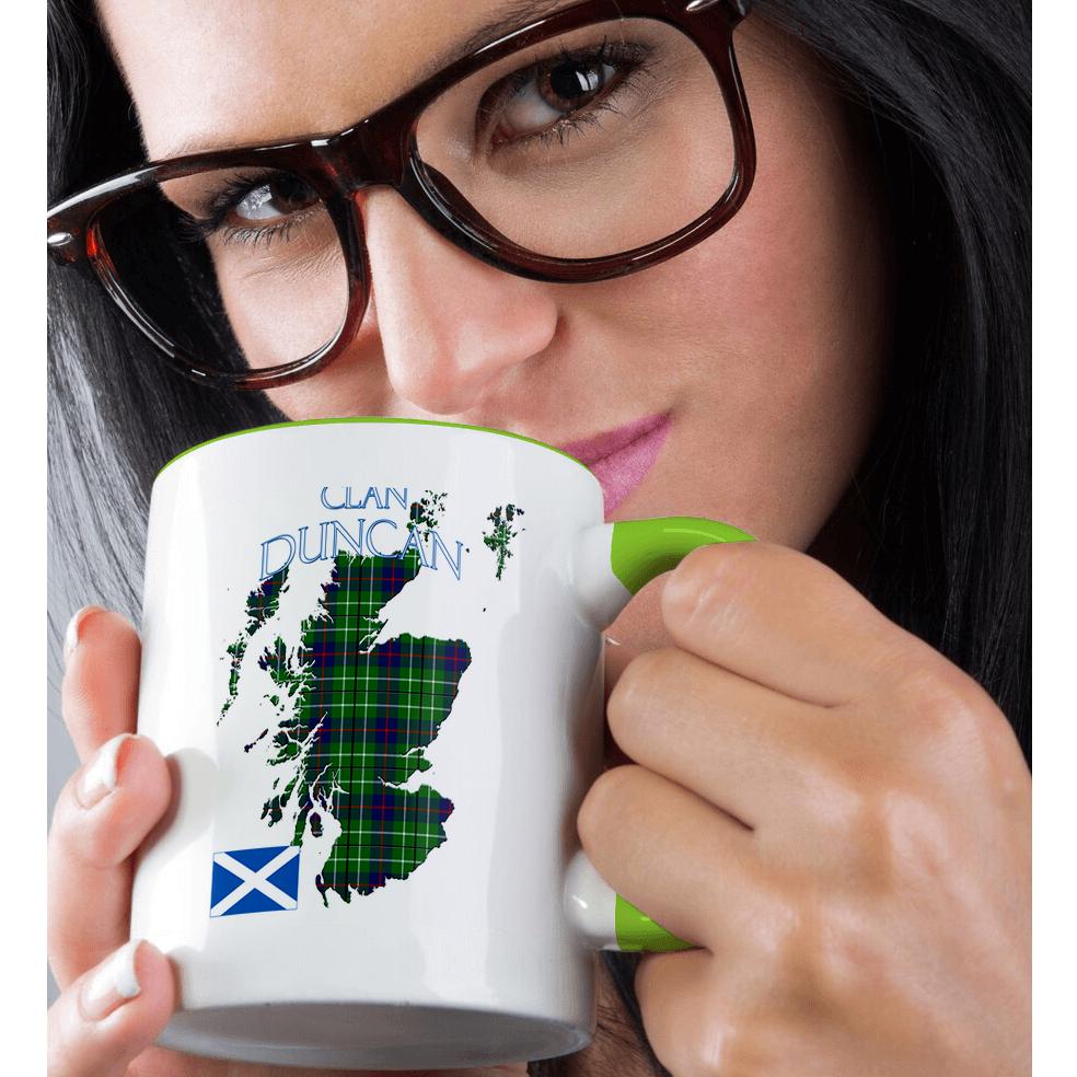 Tazza 3dRose, Contorno di Scozia con il tartan della famiglia del clan Duncan., - Foto 80 di 99