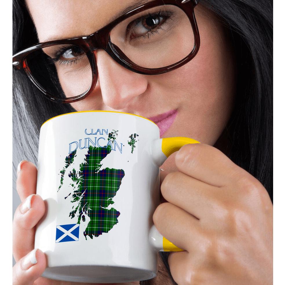 Tazza 3dRose, Contorno di Scozia con il tartan della famiglia del clan Duncan., - Foto 37 di 99