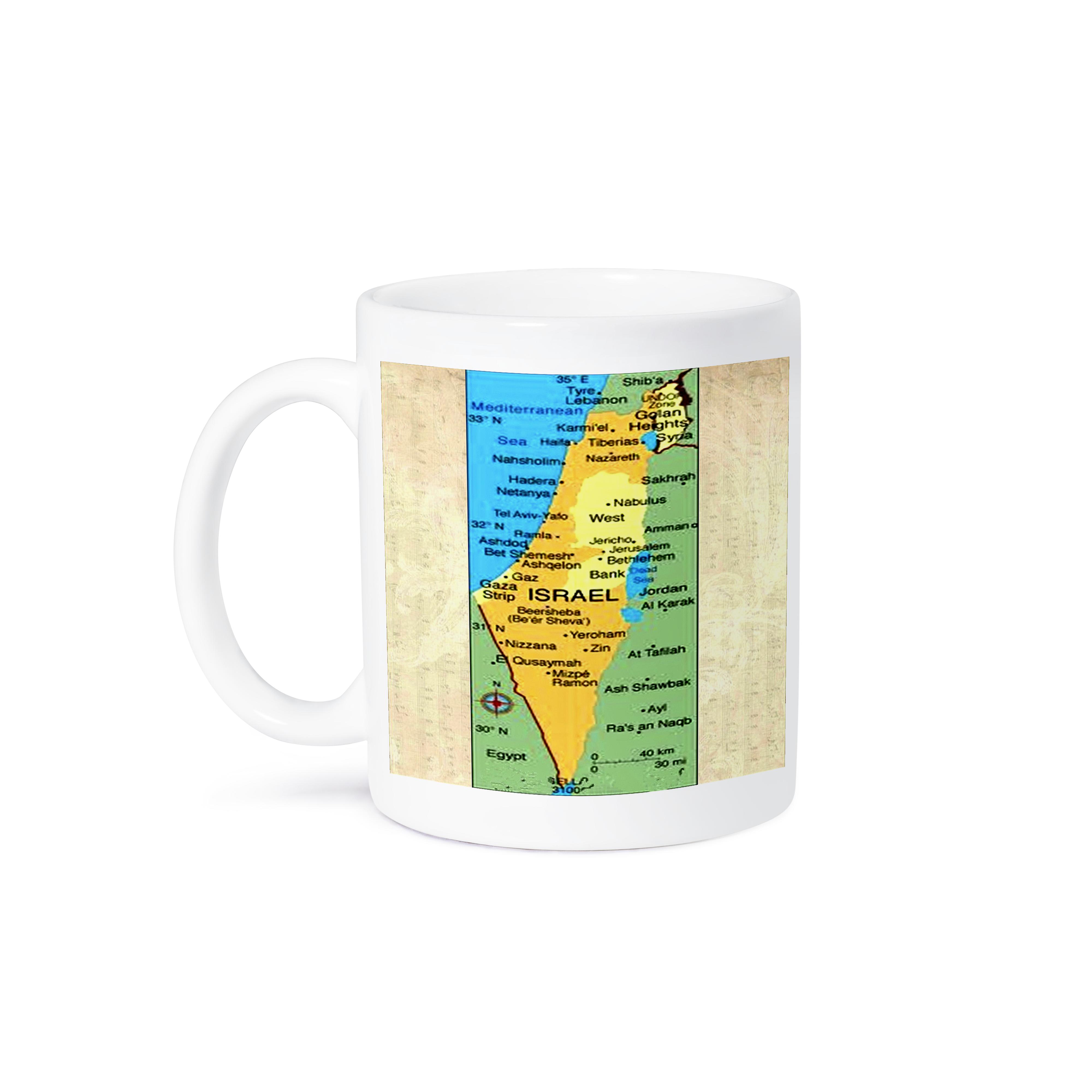 Taza 3dRose, mapa de Israel - Imagen 15 de 99