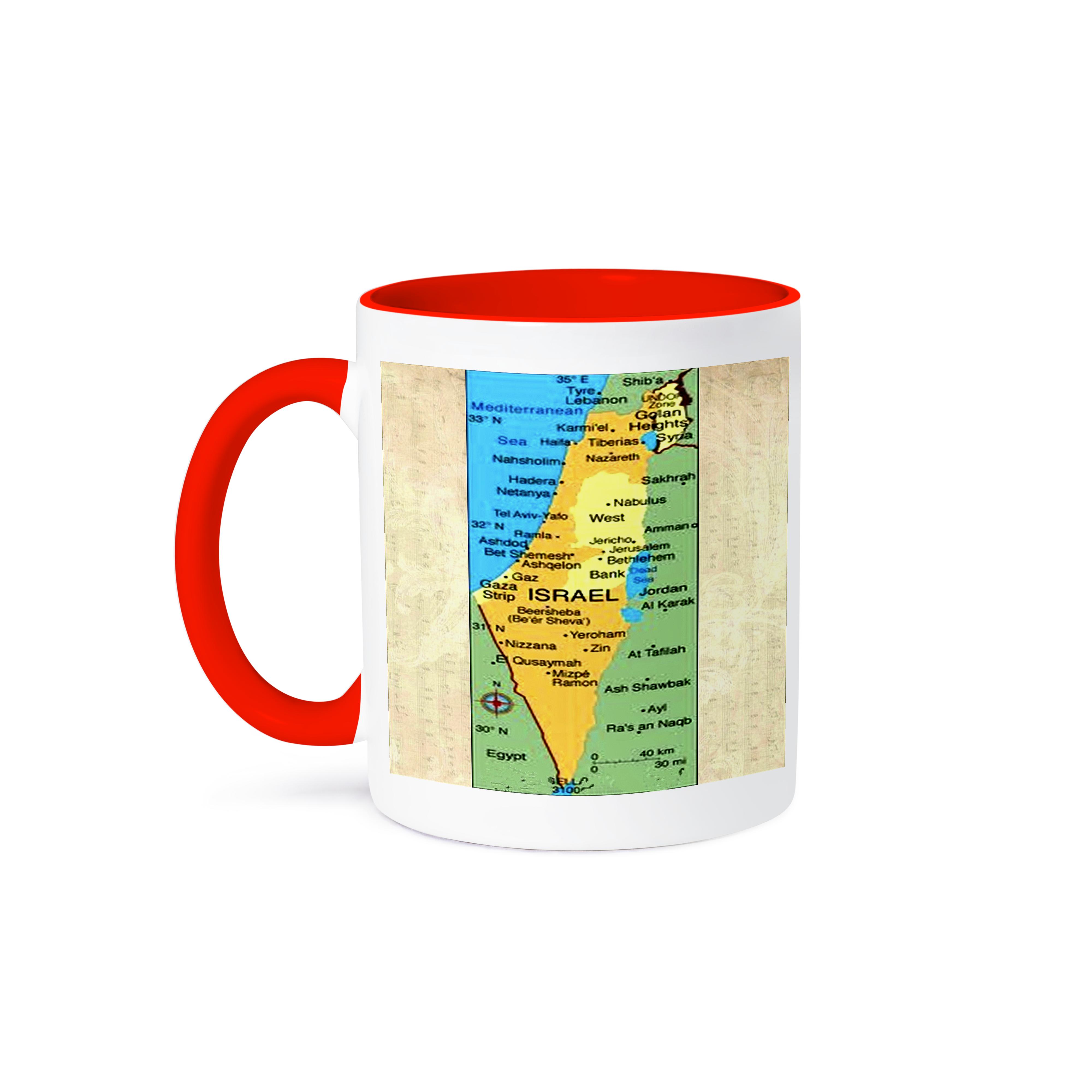 Taza 3dRose, mapa de Israel - Imagen 29 de 99