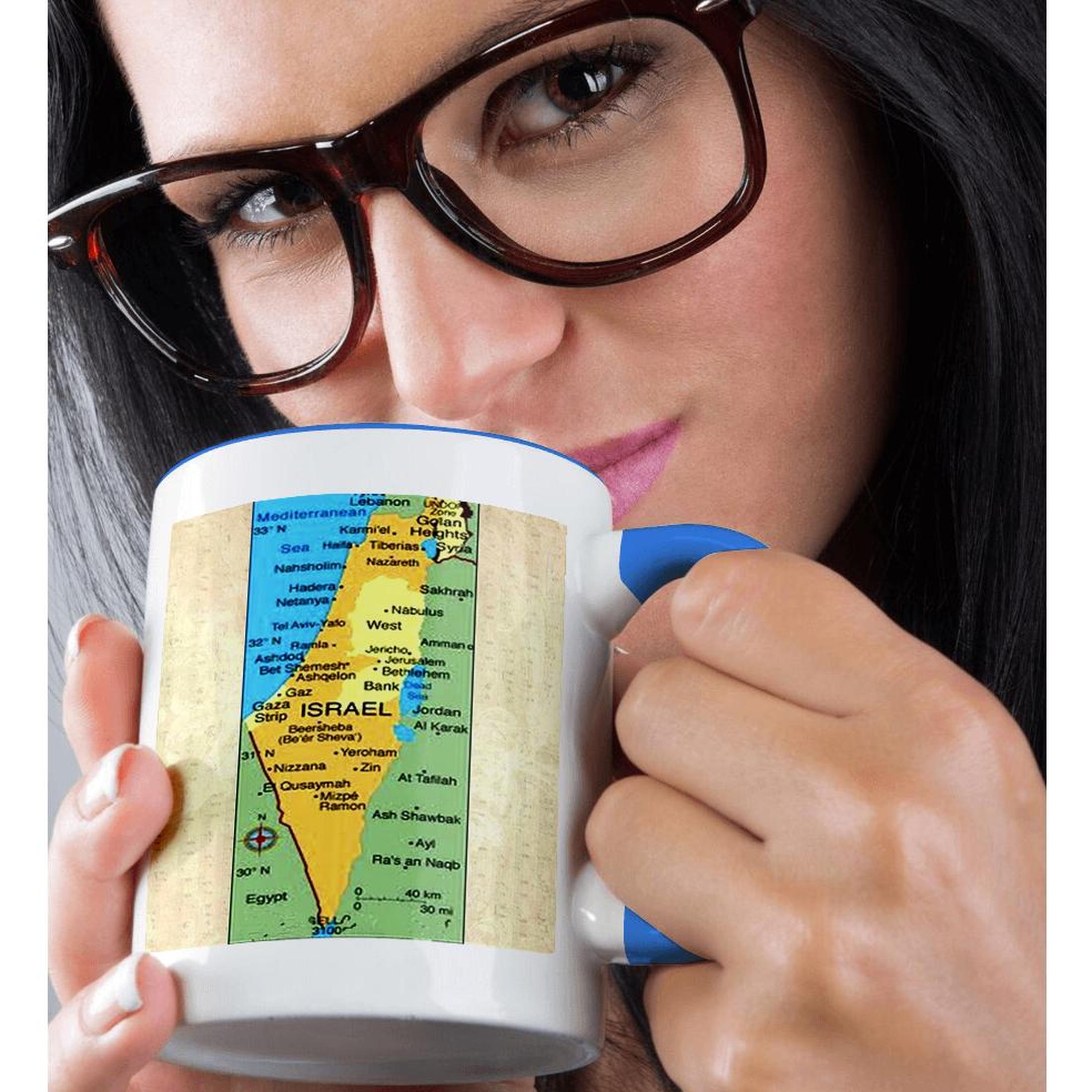 Taza 3dRose, mapa de Israel - Imagen 44 de 99