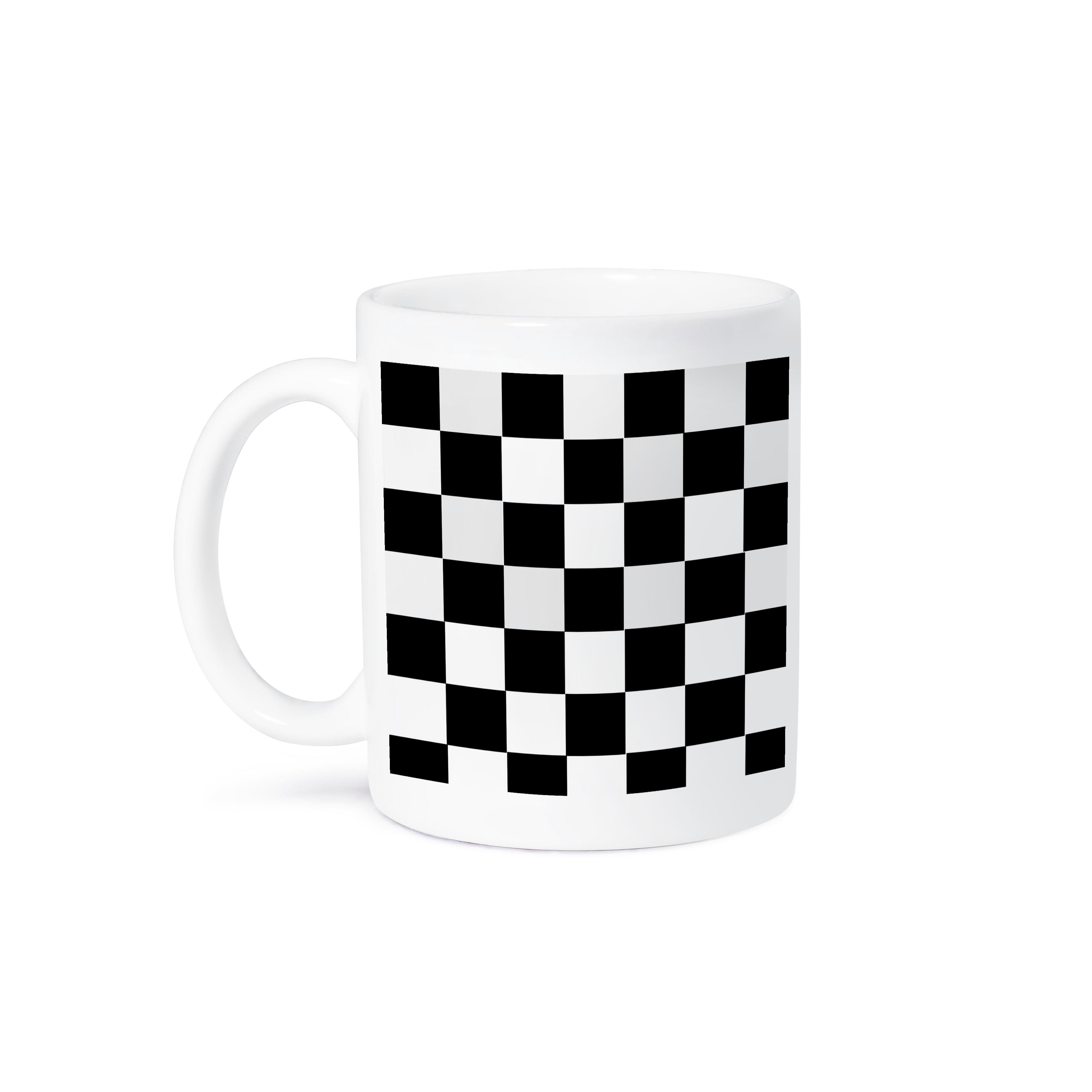 3dRose, Cuadrados Blanco y Negro a Cuadros - Arte, Taza - Imagen 8 de 56