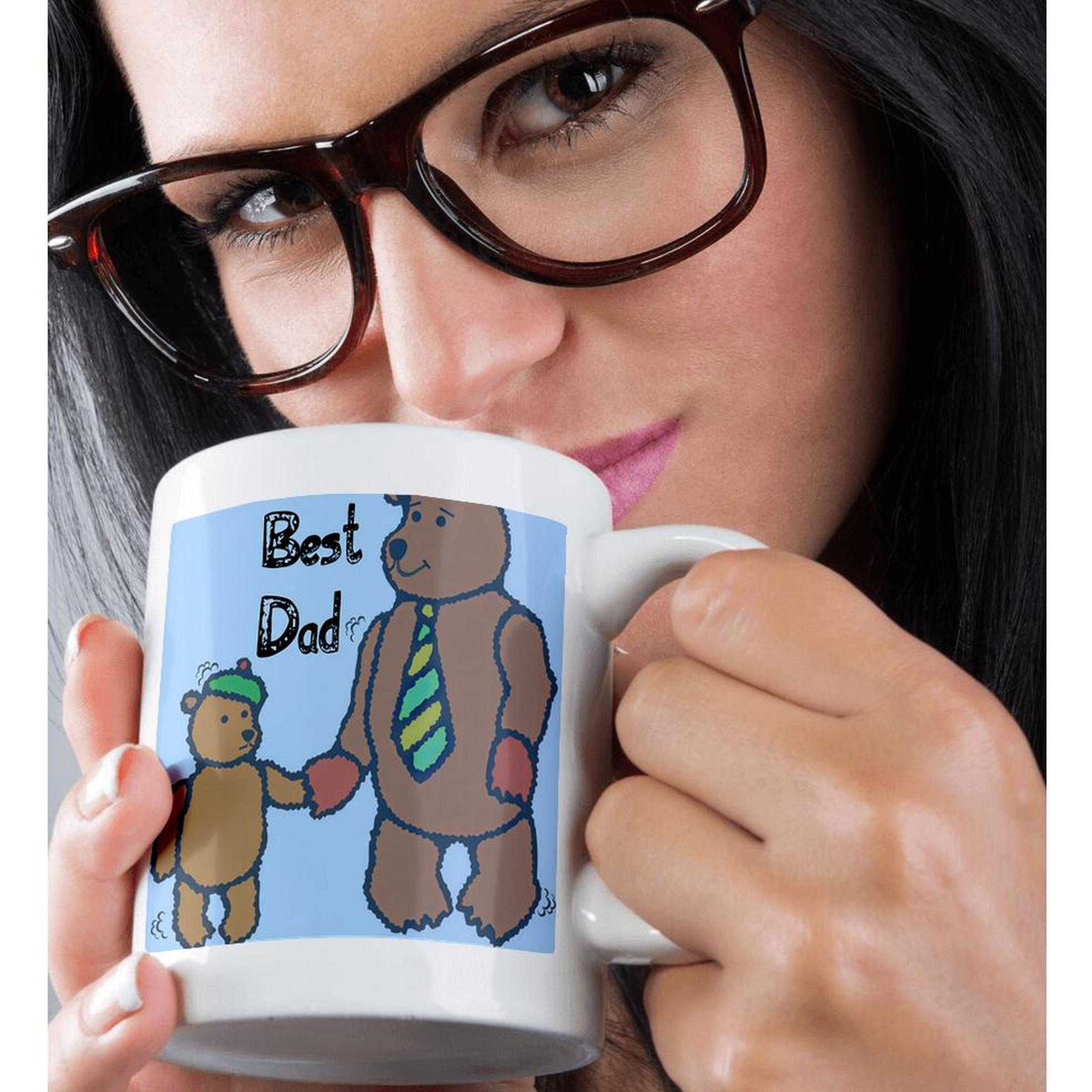 3dRose, Best Dad Bears - Día del Padre - Lindo Arte, Taza - Imagen 30 de 99