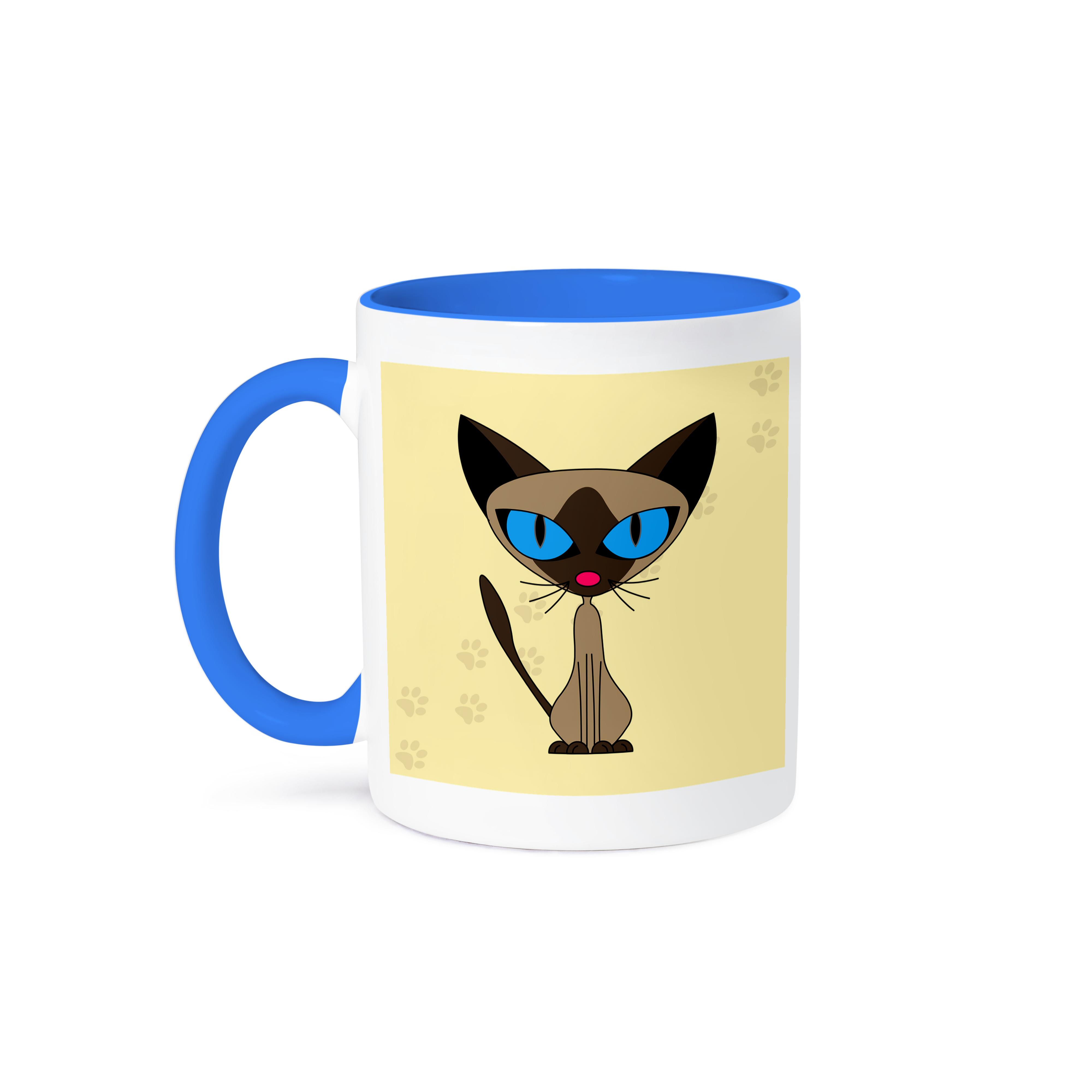 3dRose, Lindo Diseño Estampado Pata de Gato Siamés, Taza - Imagen 43 de 99