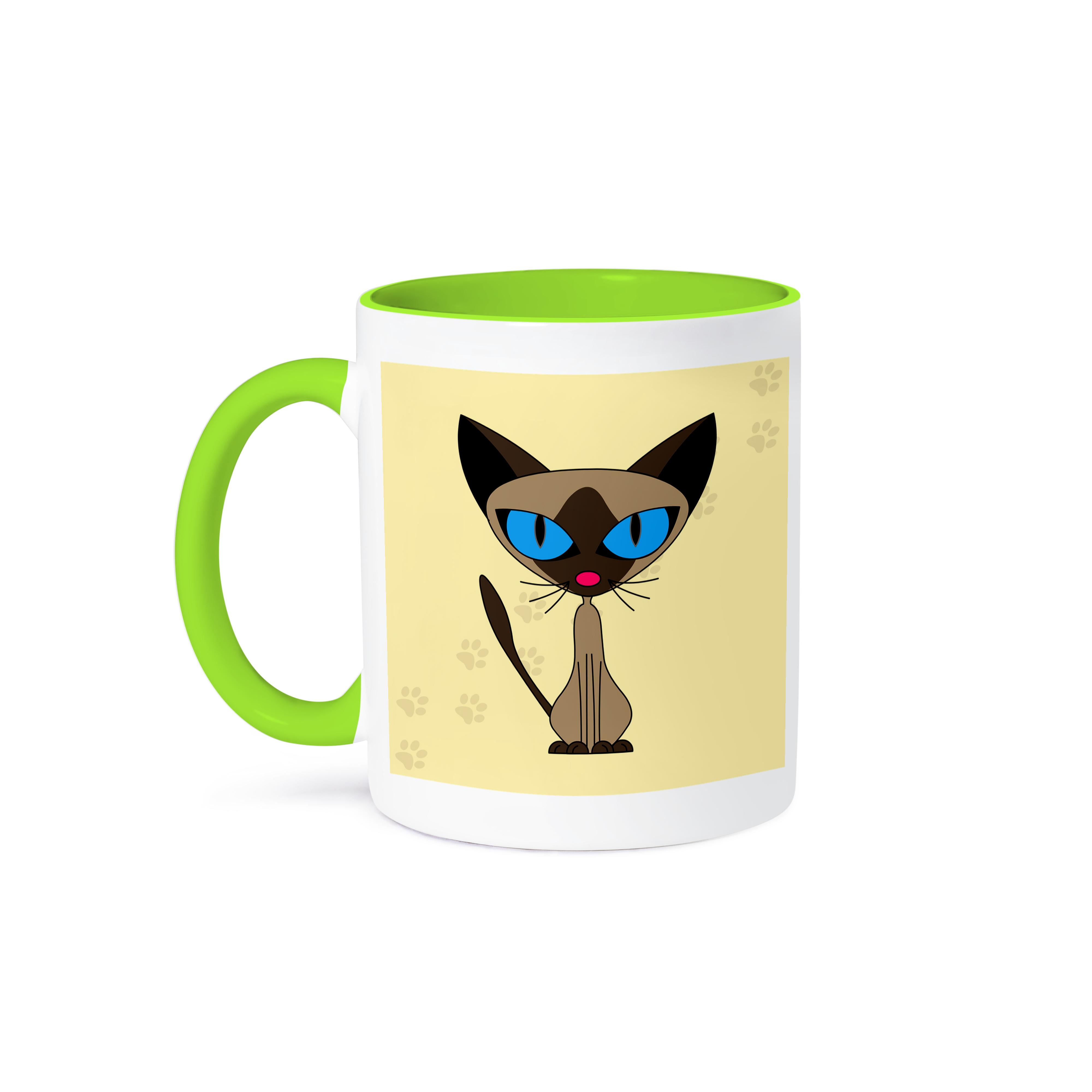 3dRose, Lindo Diseño Estampado Pata de Gato Siamés, Taza - Imagen 36 de 99