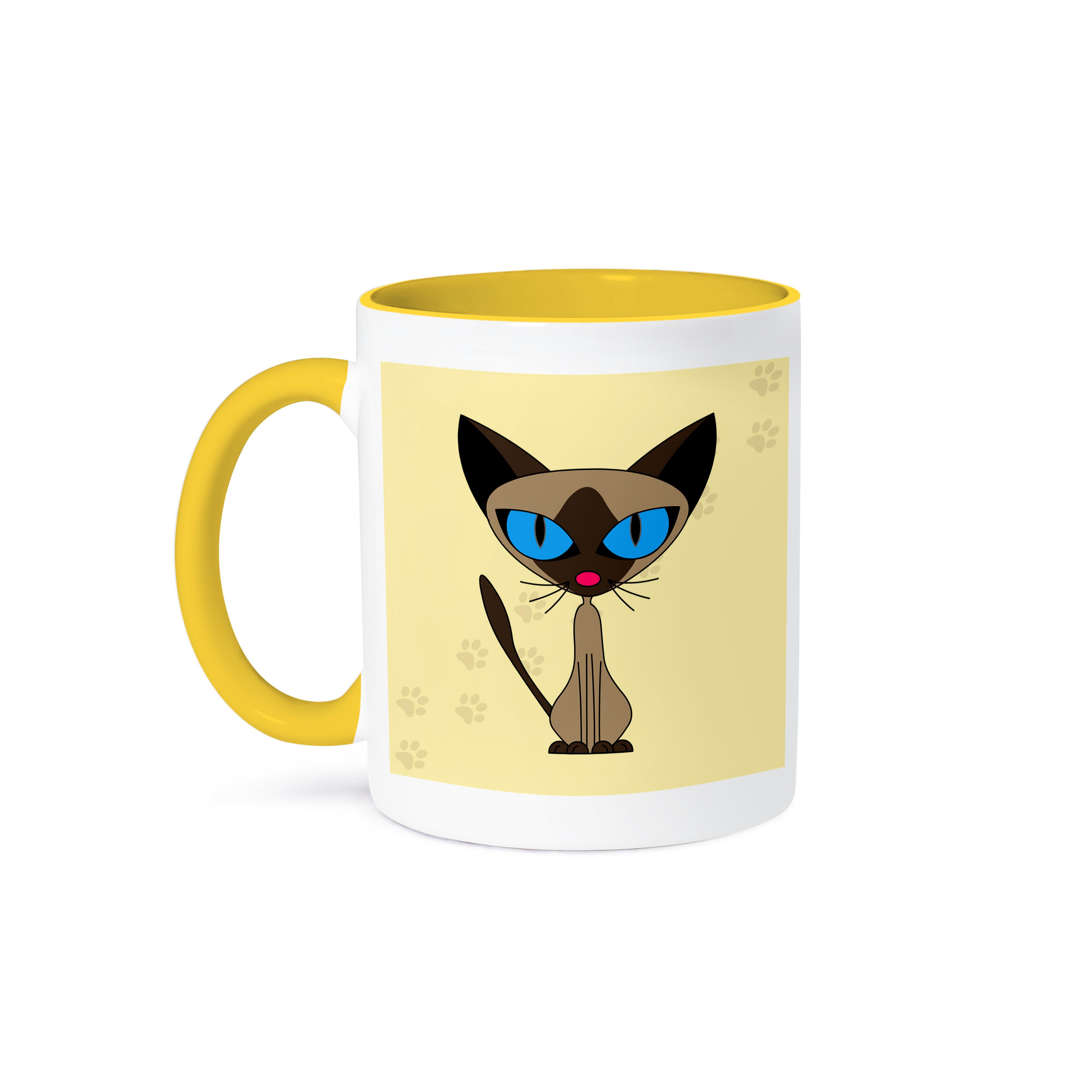 3dRose, Lindo Diseño Estampado Pata de Gato Siamés, Taza - Imagen 8 de 99