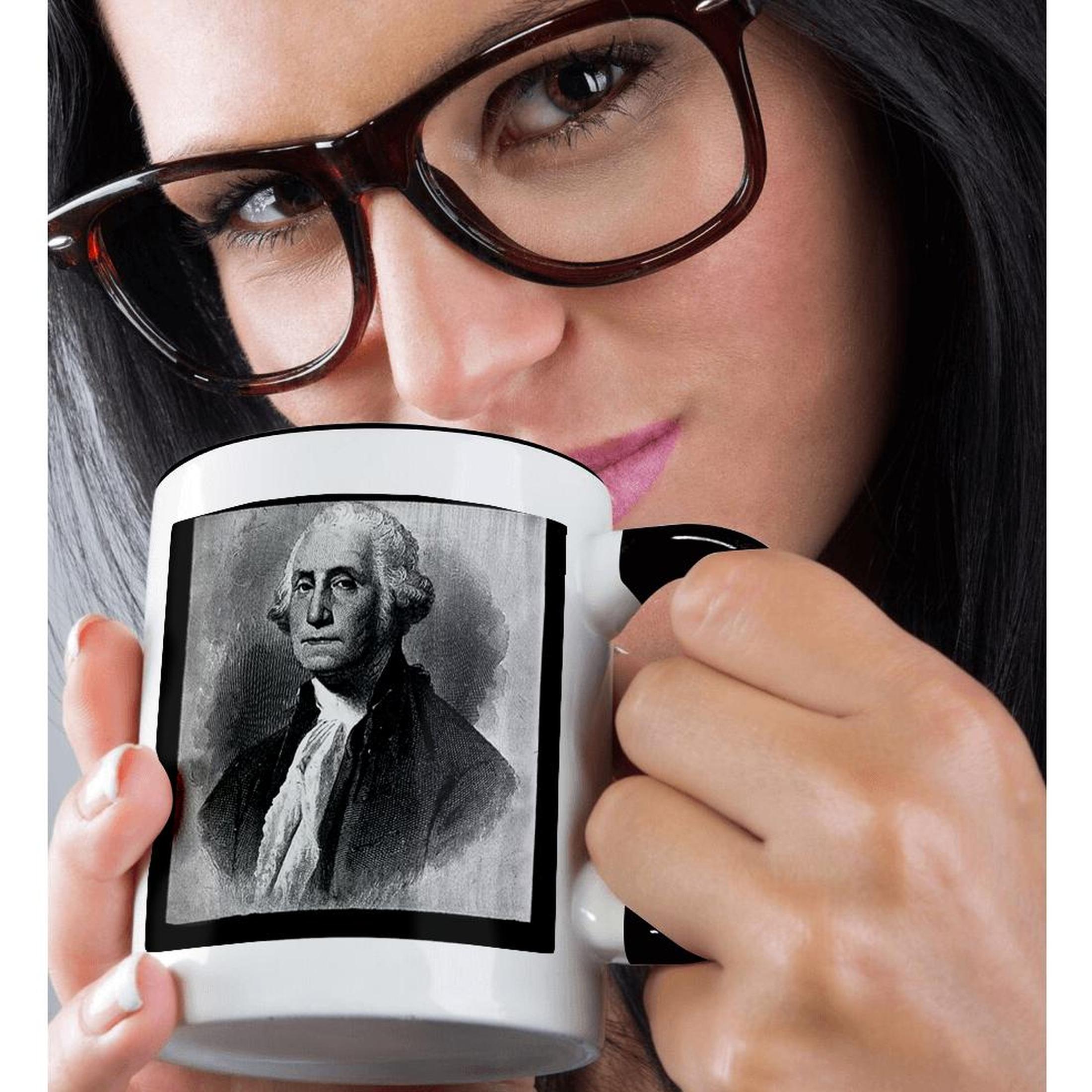 3dRose, George Washington by the Victor Animatograph Co. Black and White, Mug - Picture 23 of 99