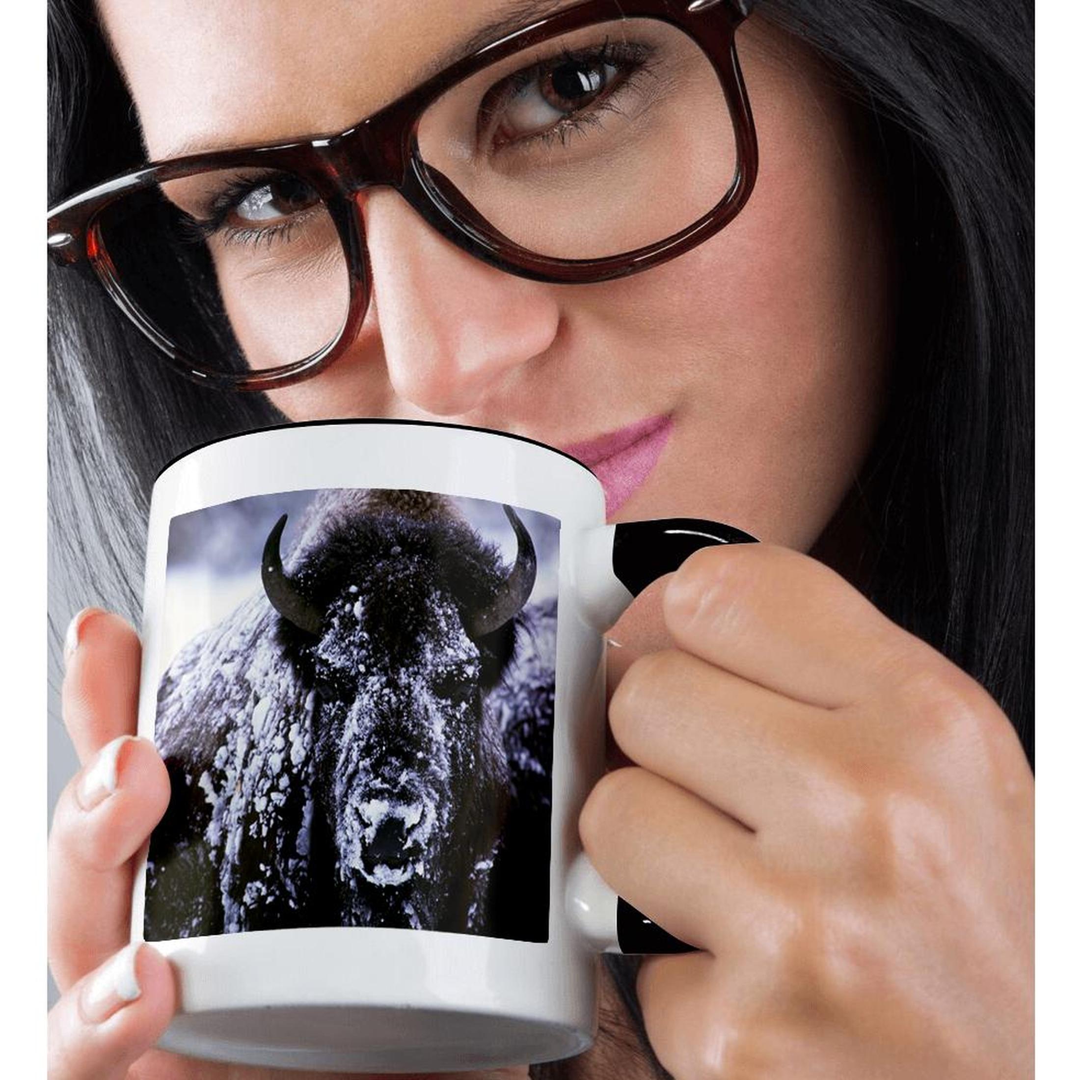 3dRose, Yellowstone NP, Bison in Winter - US51 CSL0007 - Charles Sleicher, Mug - Picture 16 of 99