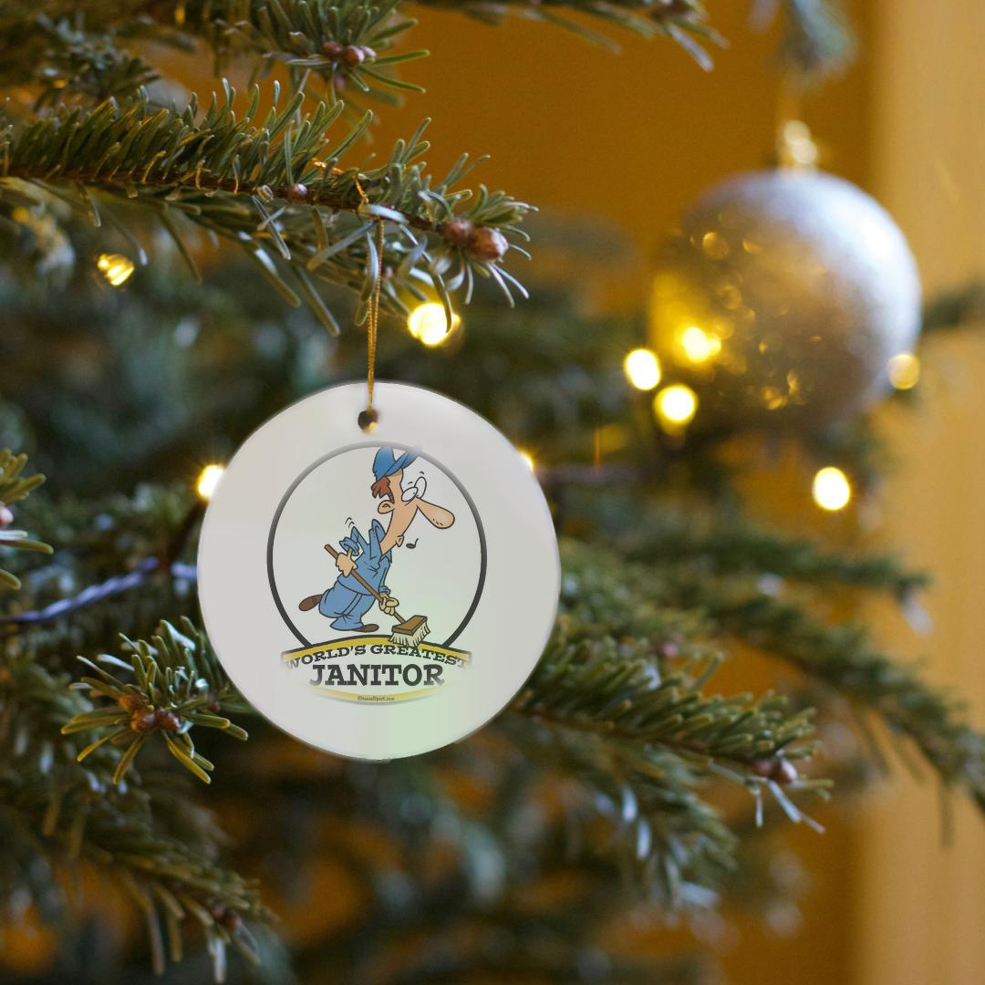 3dRose, lustige weltgrößte Hausmeister Cartoon, Ornament - Bild 14 von 21