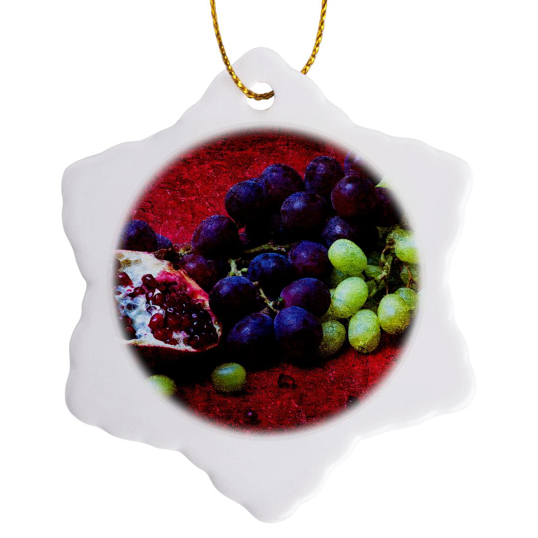 3dRose, Half of pomegranate, red and green grapes, red background, Ornament and other Purchase Wholesale pomegranate ornament. Free Returns & Net 60 Terms on Faire trending on Faire.