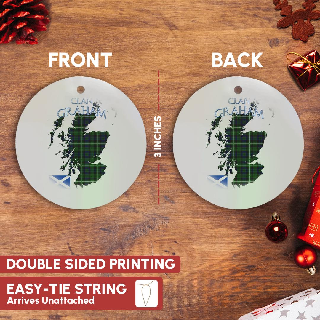 3dRose, Contorno de Escocia con la familia del clan Graham tartán., Adorno - Imagen 10 de 21