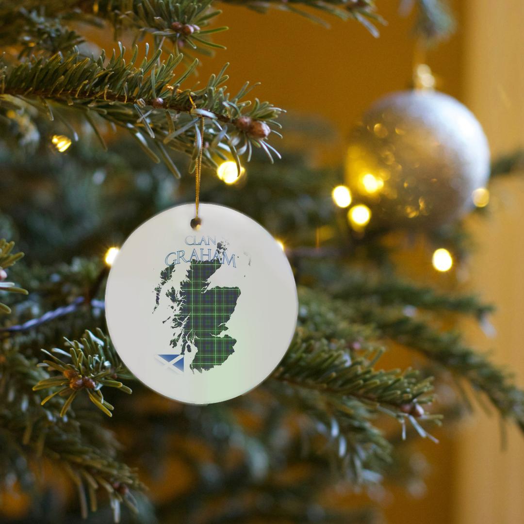 3dRose, Contorno de Escocia con la familia del clan Graham tartán., Adorno - Imagen 14 de 21