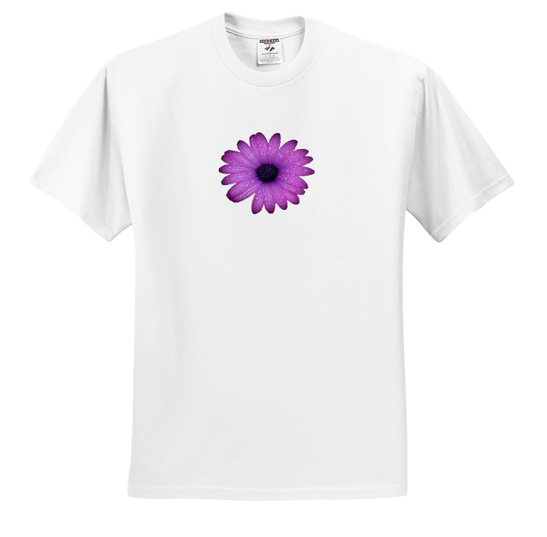 3dRose, Purple Daisy And Raindrops Isolated, T-Shirt - Picture 7 of 148