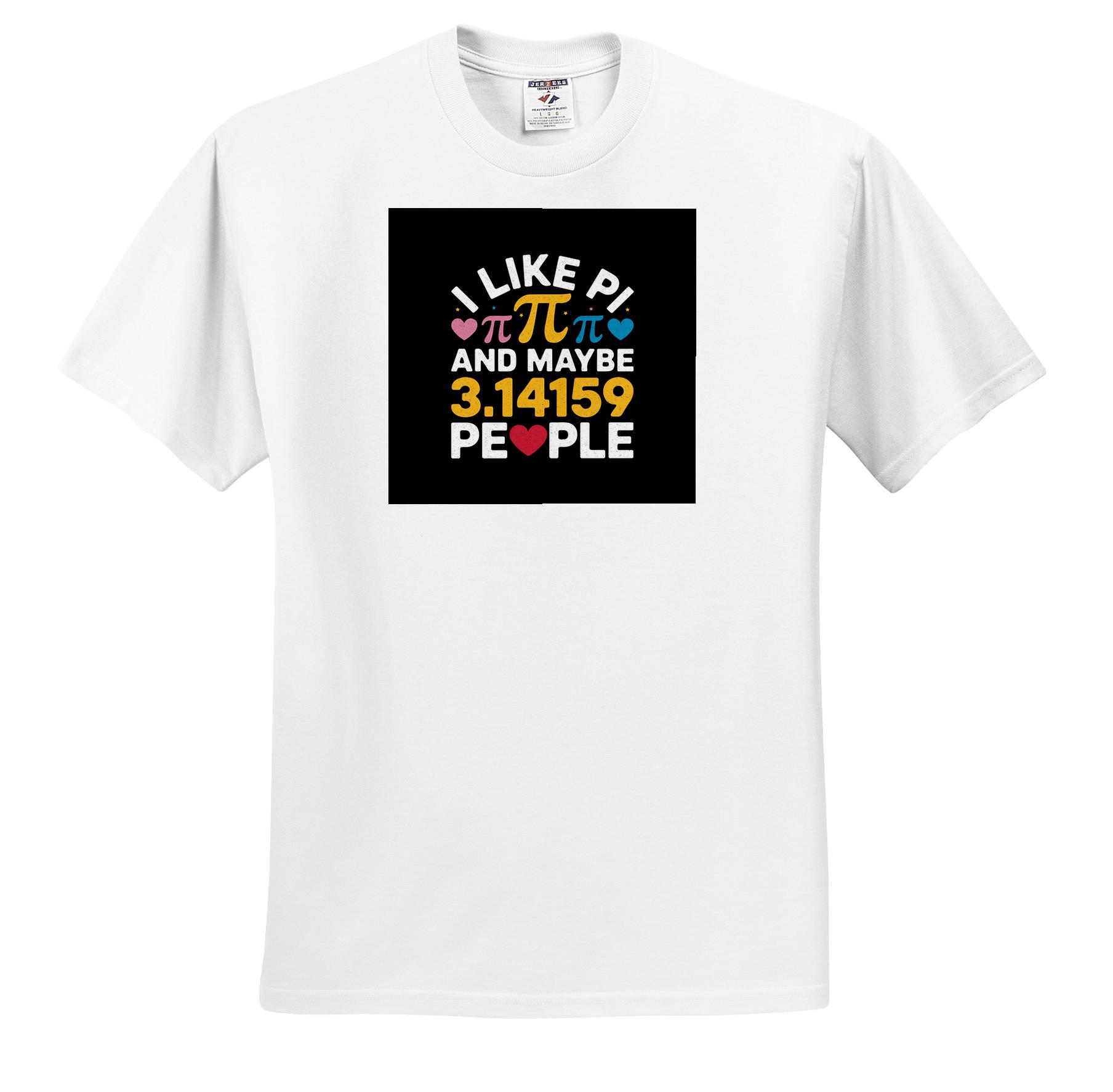 3dRose, I like Pi and maybe three people funny number Pi Day math gift, T-Shirt - Bild 7 von 148