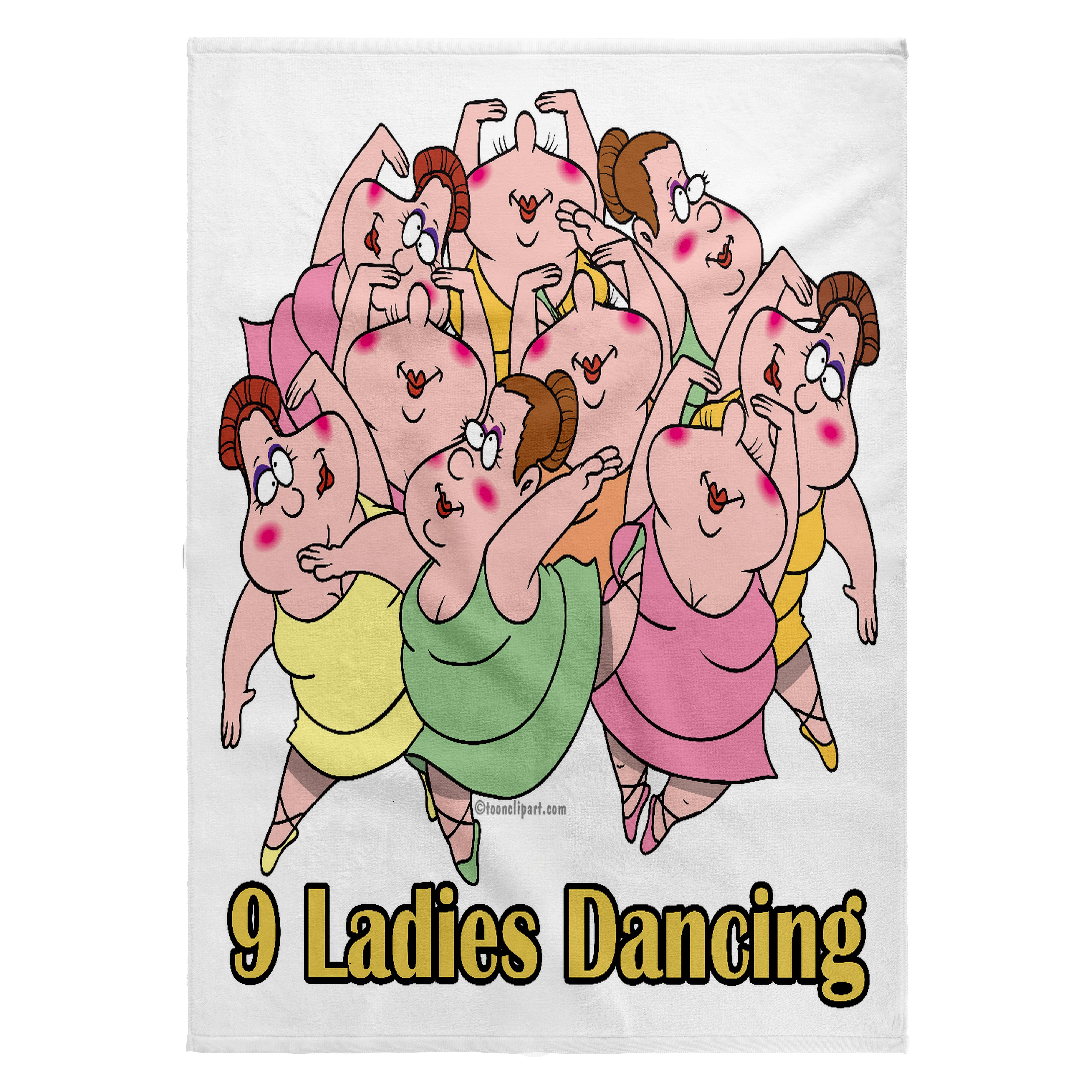 3dRose, Nine Ladies Dancing, Handtuch - Bild 22 von 28