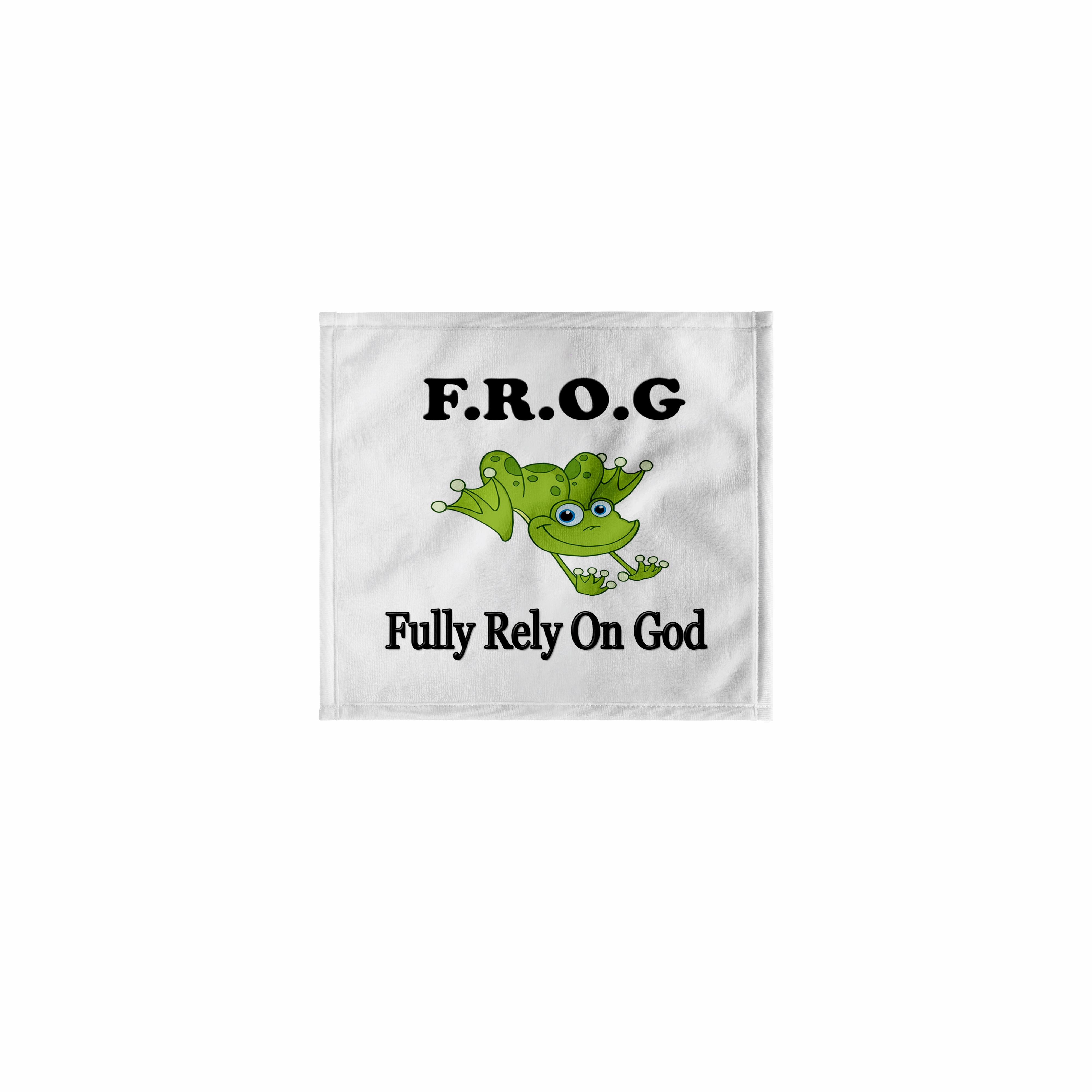 3dRose, FROG fully rely on god, Towel