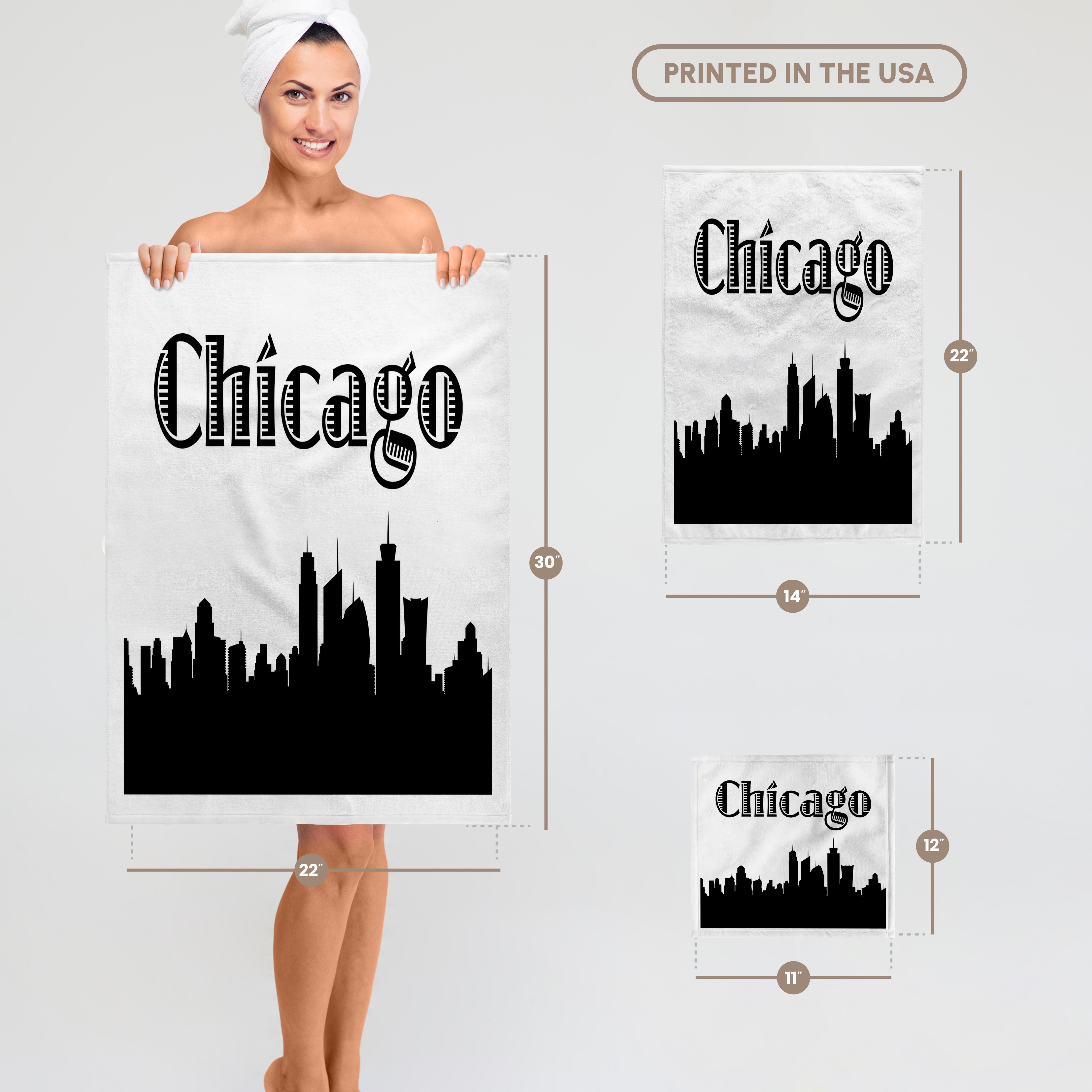3dRose, Chicago City Skyline, Towel