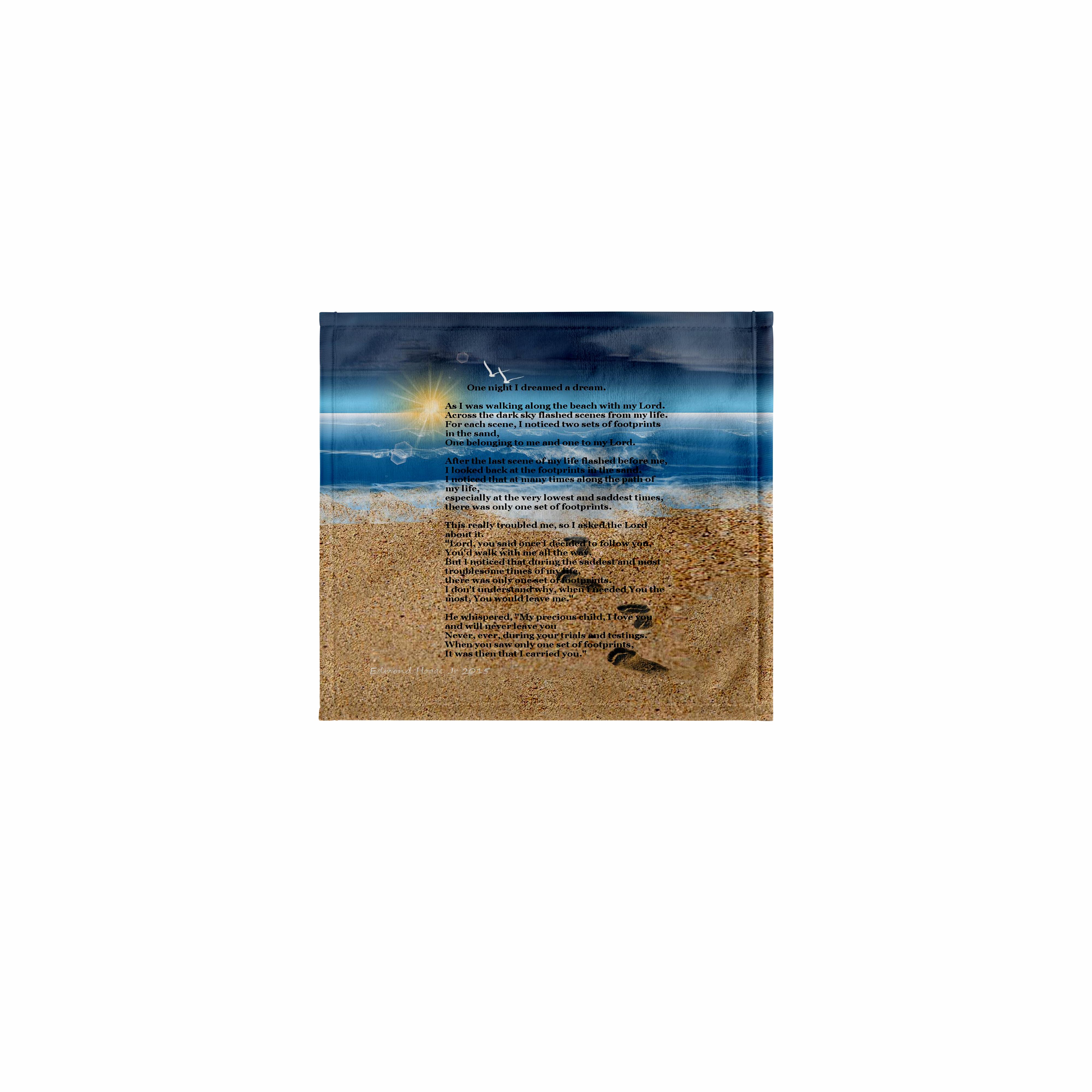 3dRose, Footprints in the Sand on Beach with Poem, Towel