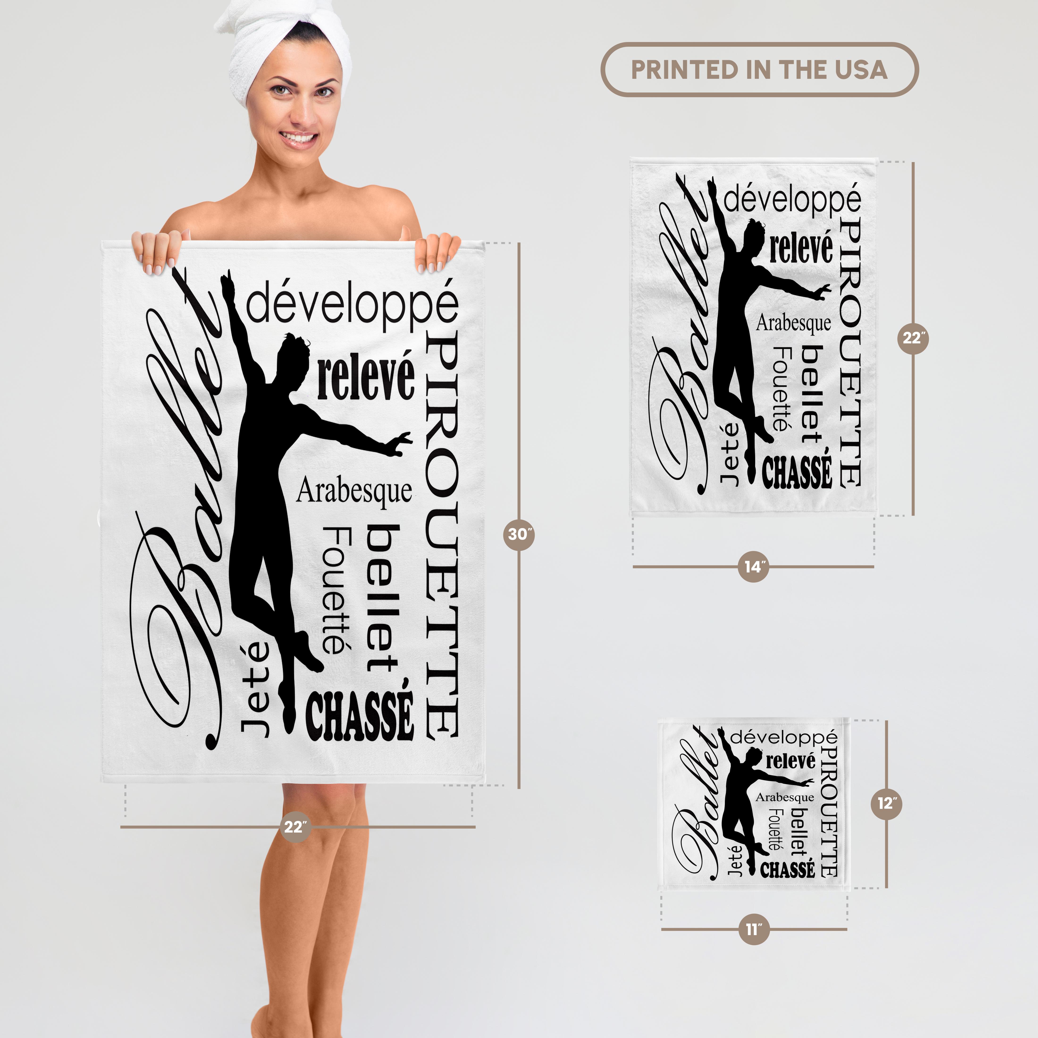 3dRose, Ballet words and terminology , Towel
