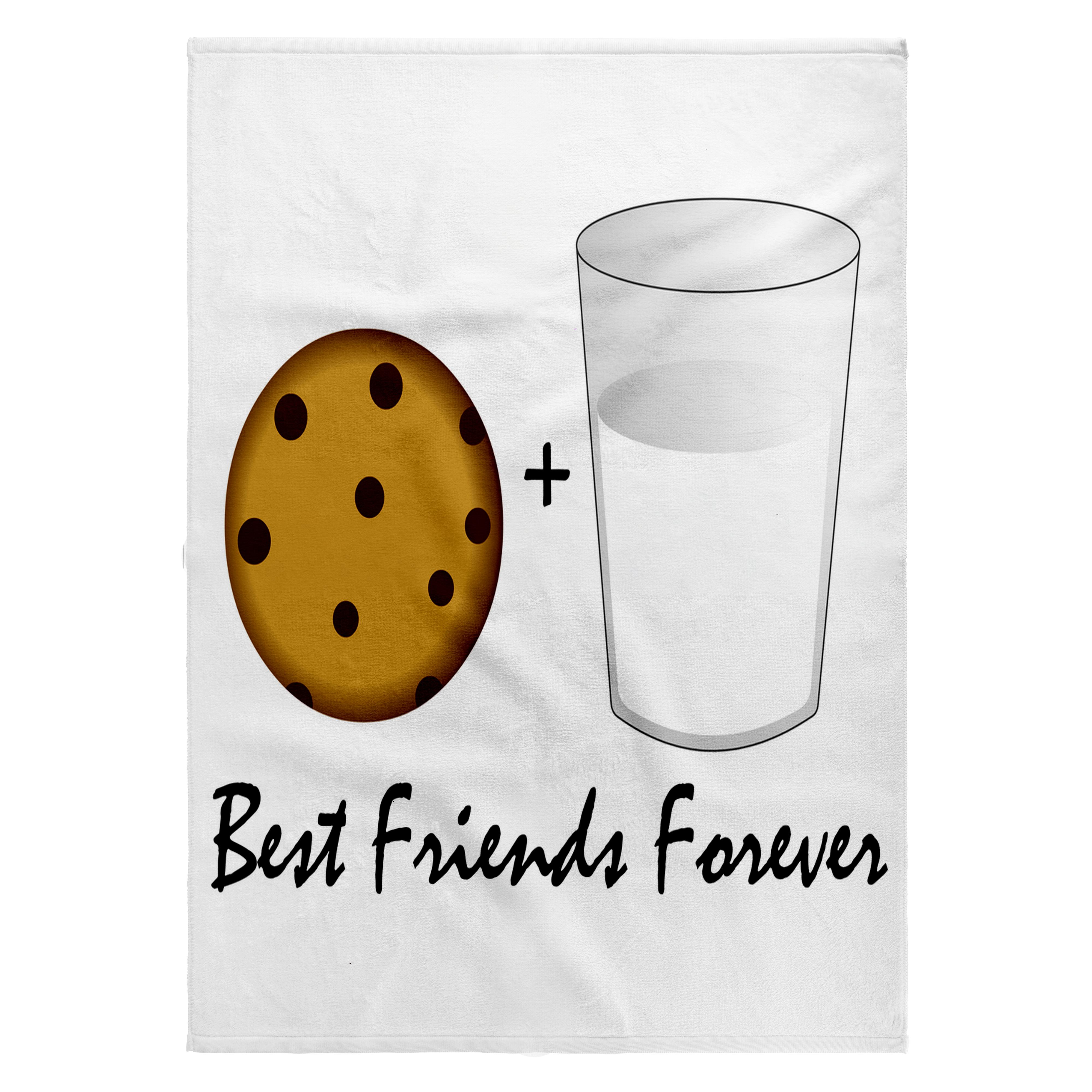 3dRose, Cute Cartoon Milk and Cookies - Best Friends Forever, Towel - Picture 22 of 28