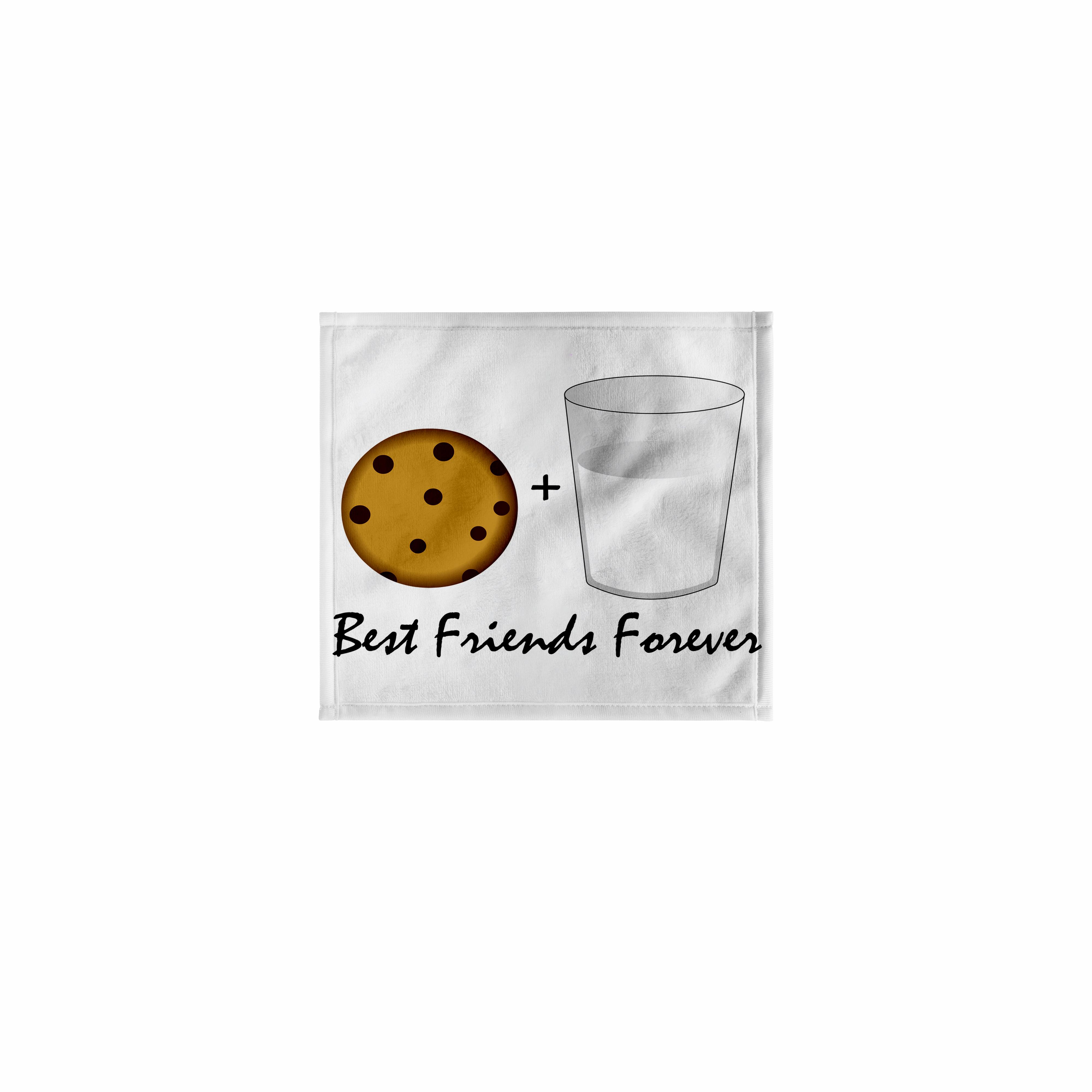 3dRose, Cute Cartoon Milk and Cookies - Best Friends Forever, Towel - Picture 8 of 28