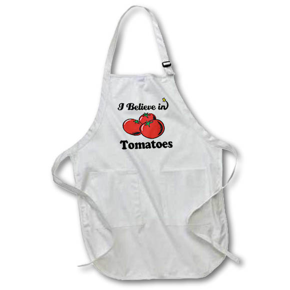 Apron - I Believe In Tomatoes I Believe In Designs