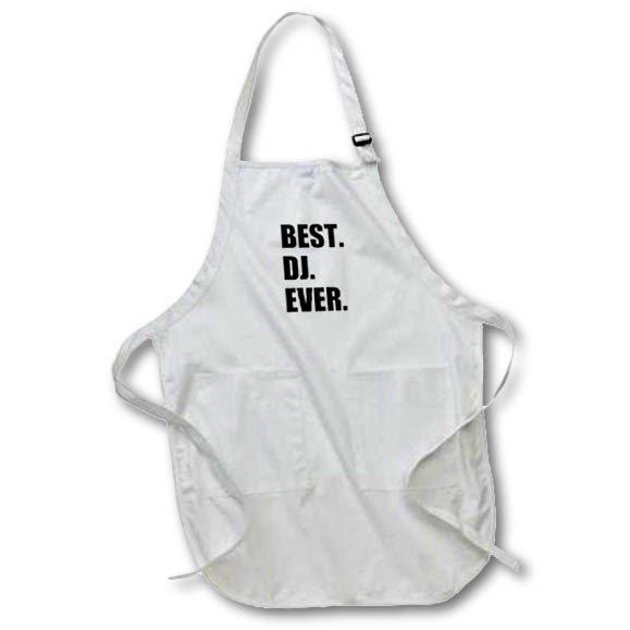 Apron - Best DJ Ever - fun musical job pride gifts for music deejay - black Typography
