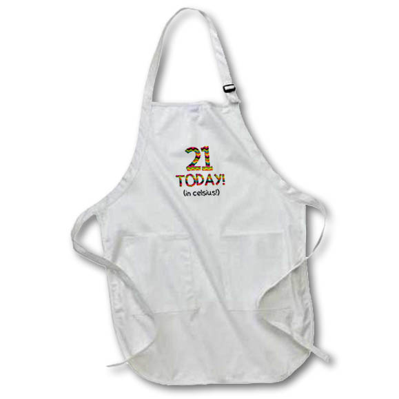 Apron - 21 Today... in celsius - Funny 70th Birthday 21C is 70 in fahrenheit Occasions