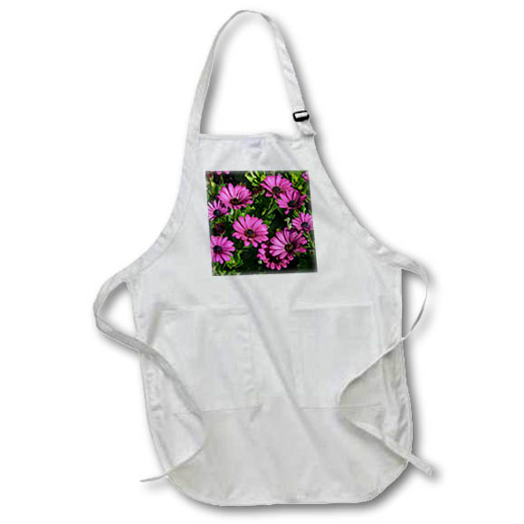 Apron - Magenta Pink Cape Daisies Floral Photograph Photography - African Daisy