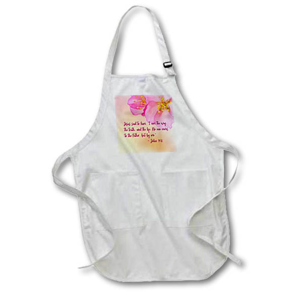 Apron - Bible - Jesus said to him, I am the way, the truth, and the life. Alexis Design - Religion Bible Verses
