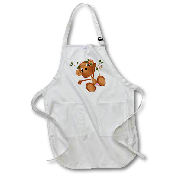 Apron - Baby Monkey Swinging Animals